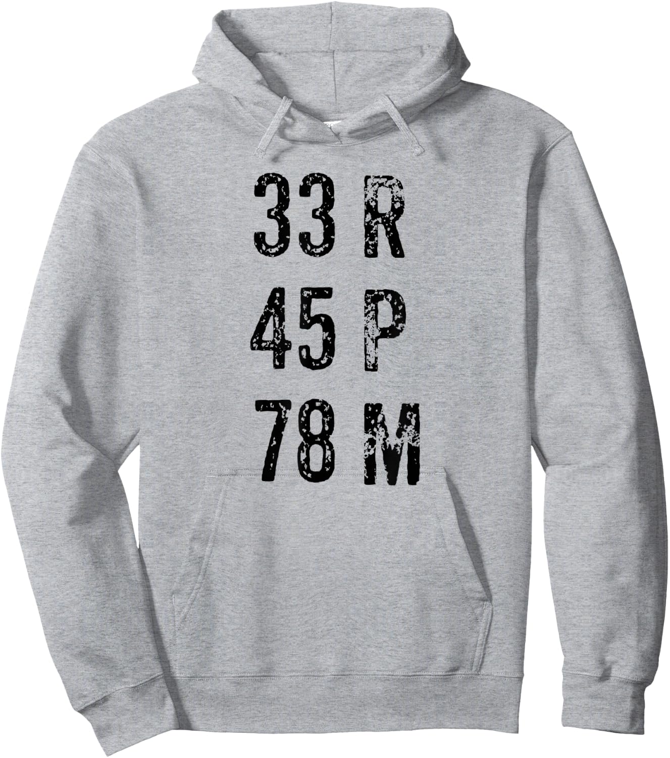 33 45 78 RPM Vinyl Record Music Hoodie - Hoodie | Ash