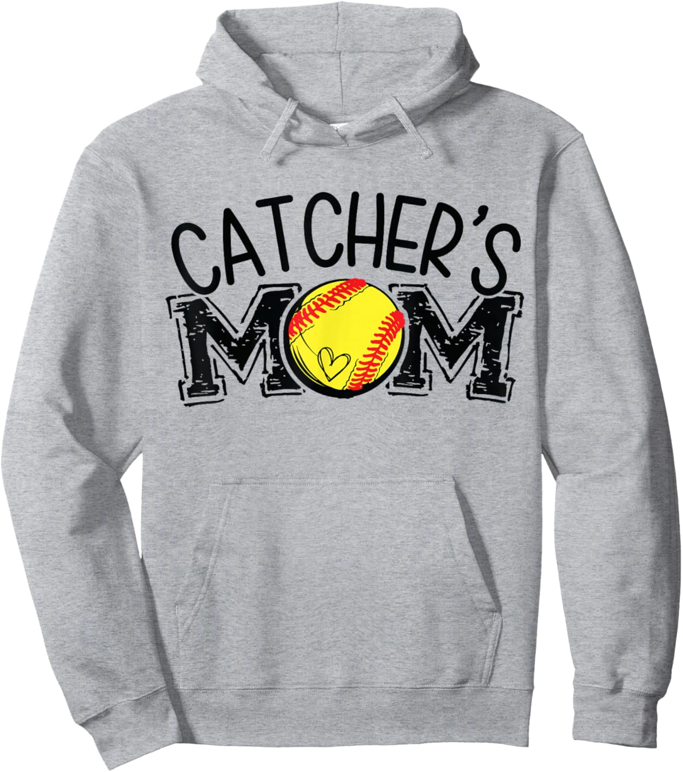Softball Catcher's Mom Hoodie - Hoodie | Ash