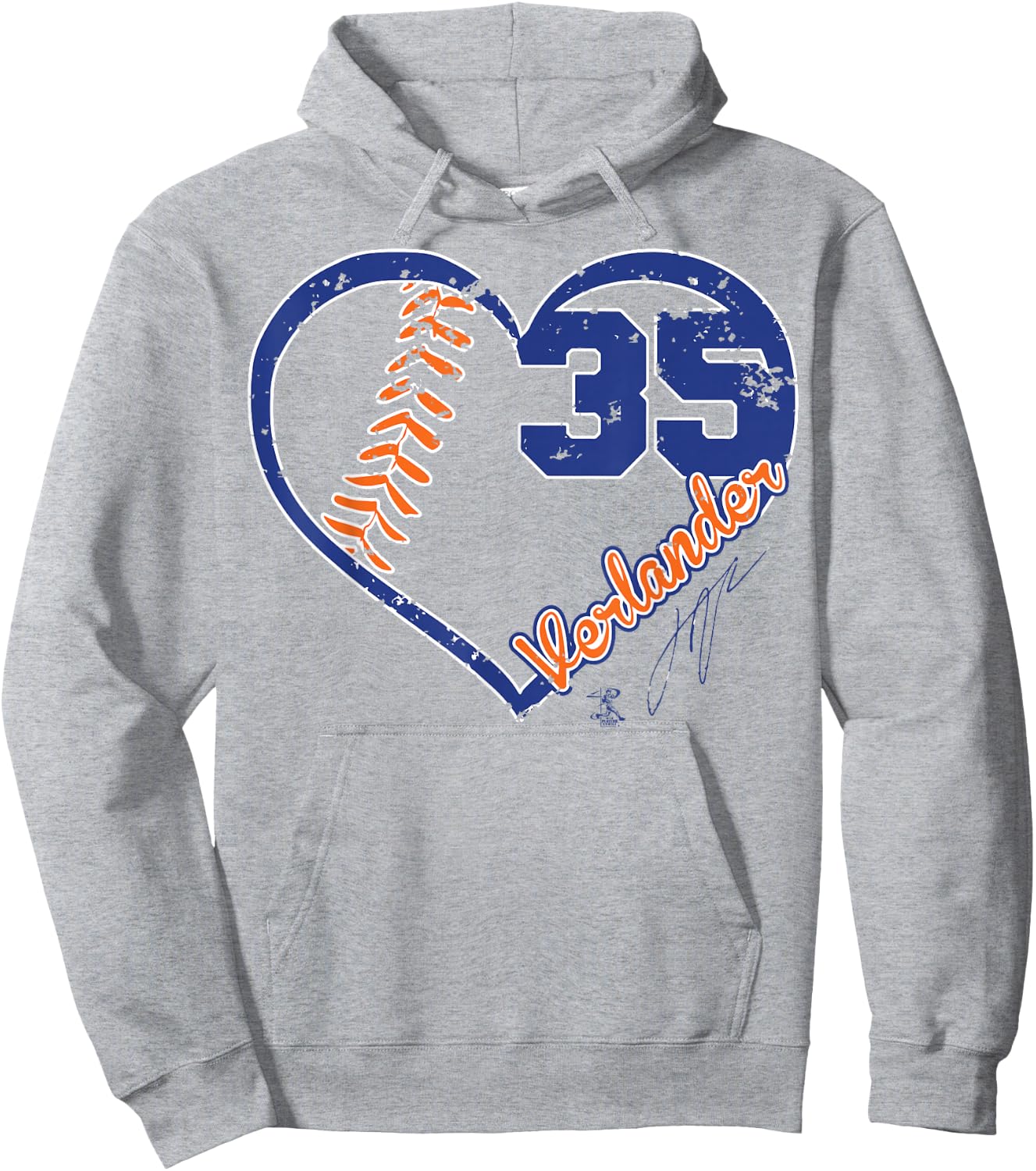 Justin Verlander Heart Team - Apparel Hoodie - Hoodie | Ash