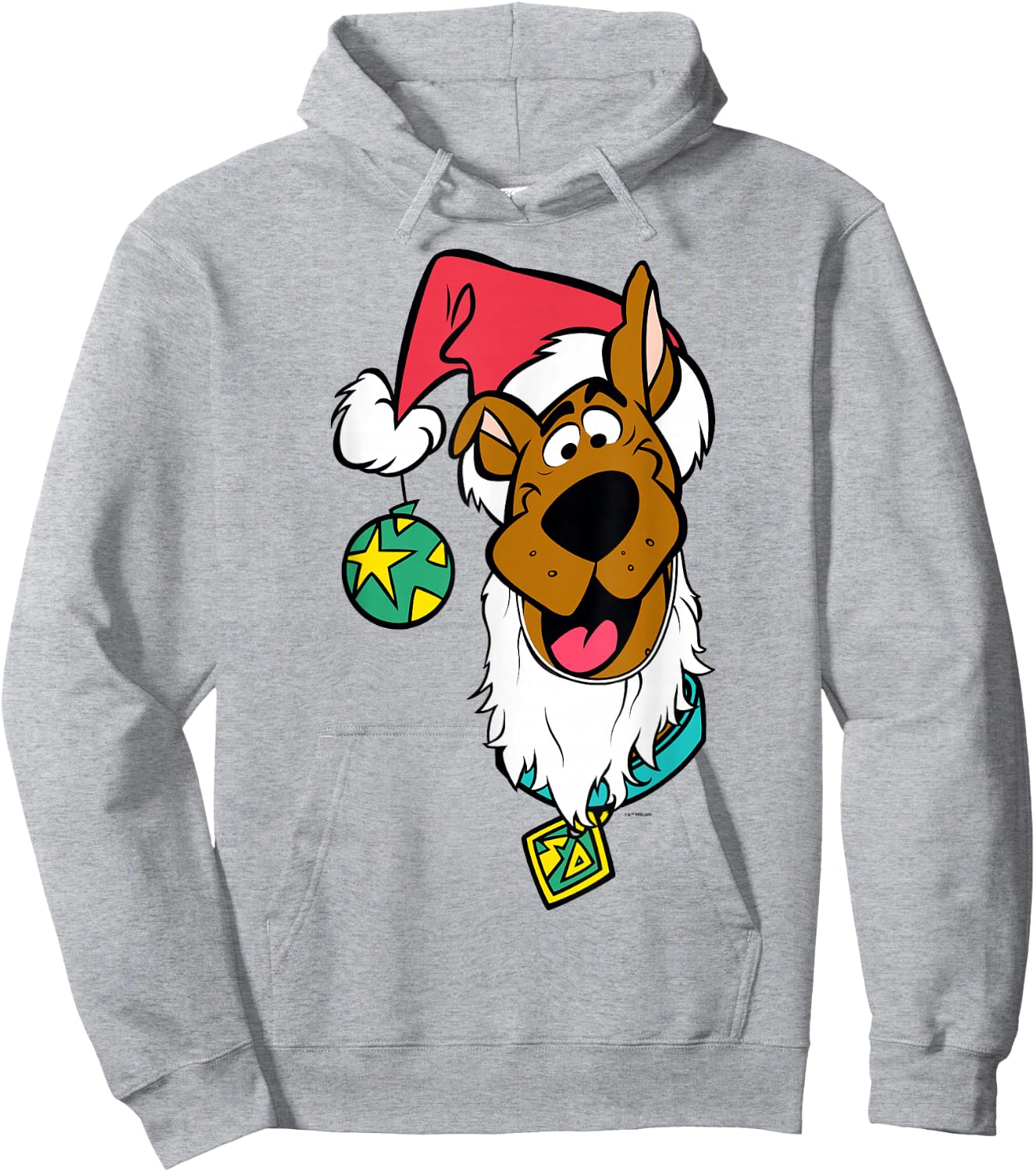 Christmas Scooby Doo Santa Hat Beard Hoodie - Hoodie | Ash
