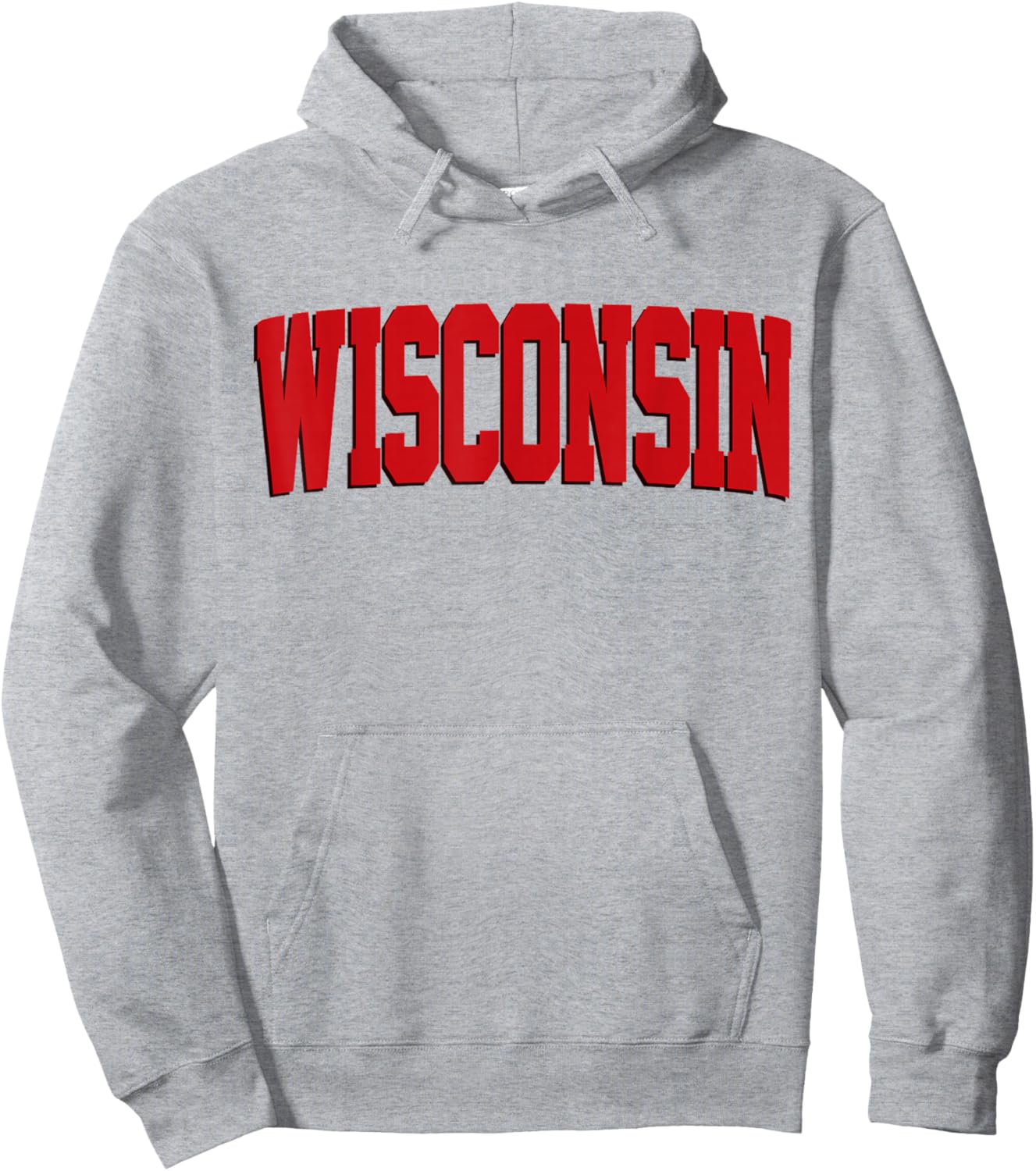Vintage Wisconsin Wisconsin Red Retro Wisconsin Hoodie - Hoodie | Ash