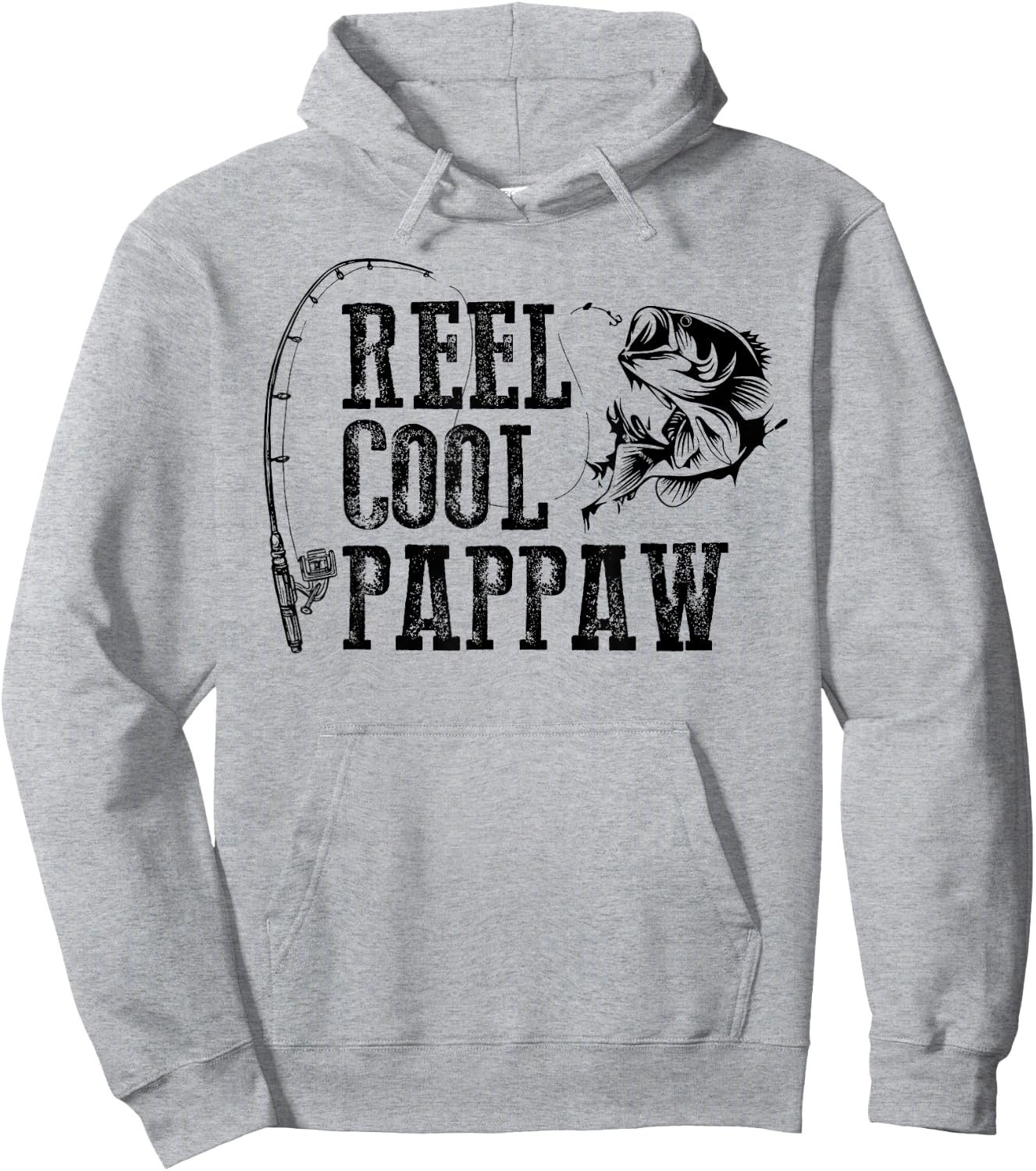 Pappaw Fishing: Reel Cool Pappaw Funny Gift Hoodie - Hoodie | Ash
