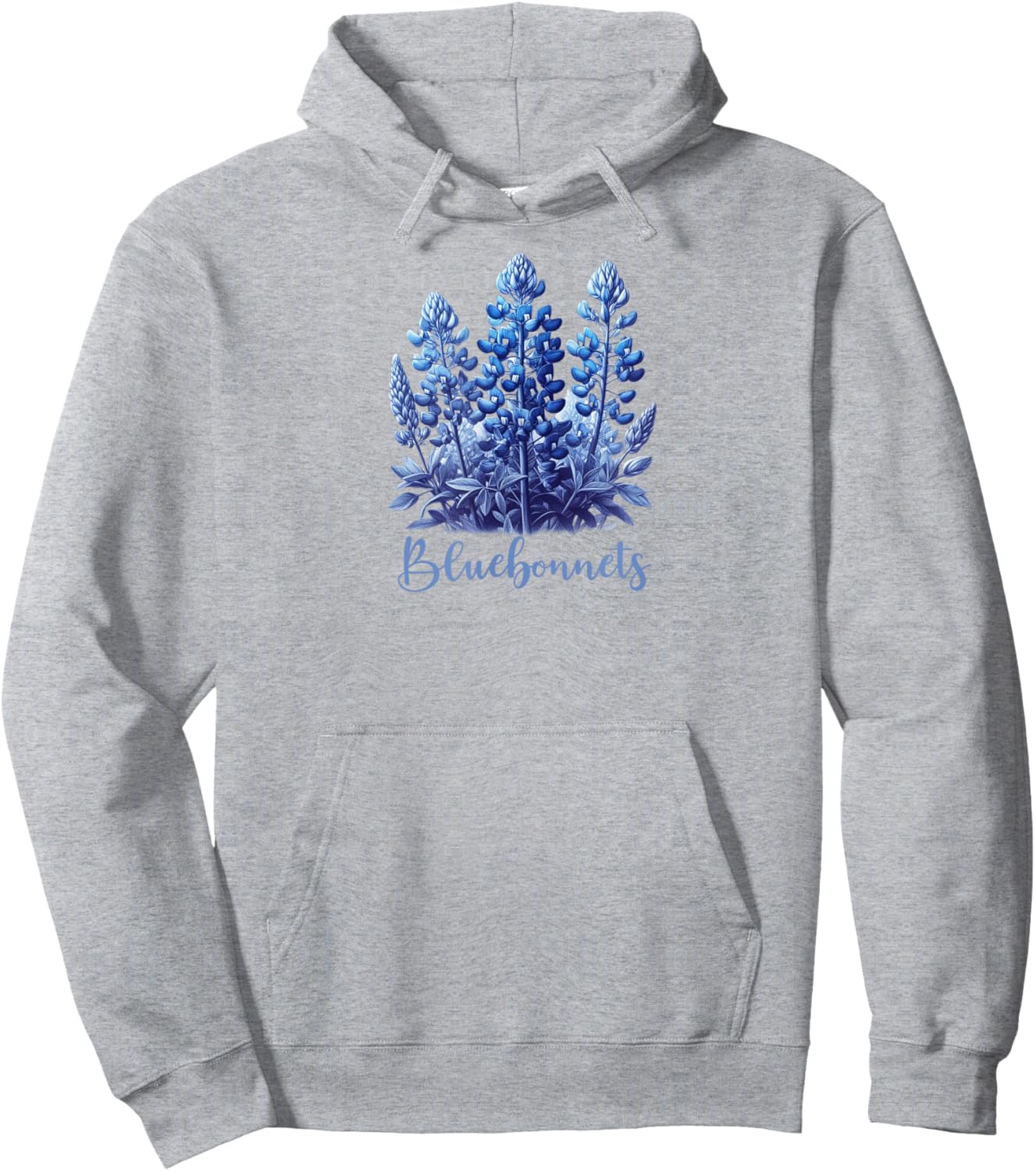 Bluebonnet Flowers Hoodie - Hoodie | Ash