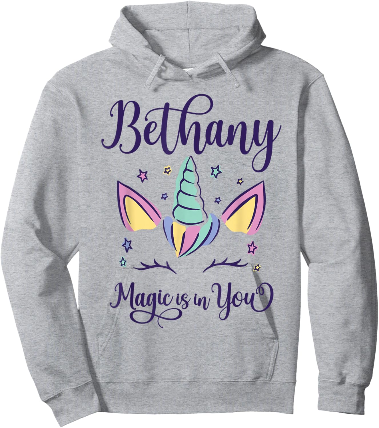 First Name Bethany Personalized I Love Bethany Hoodie - Hoodie | Ash