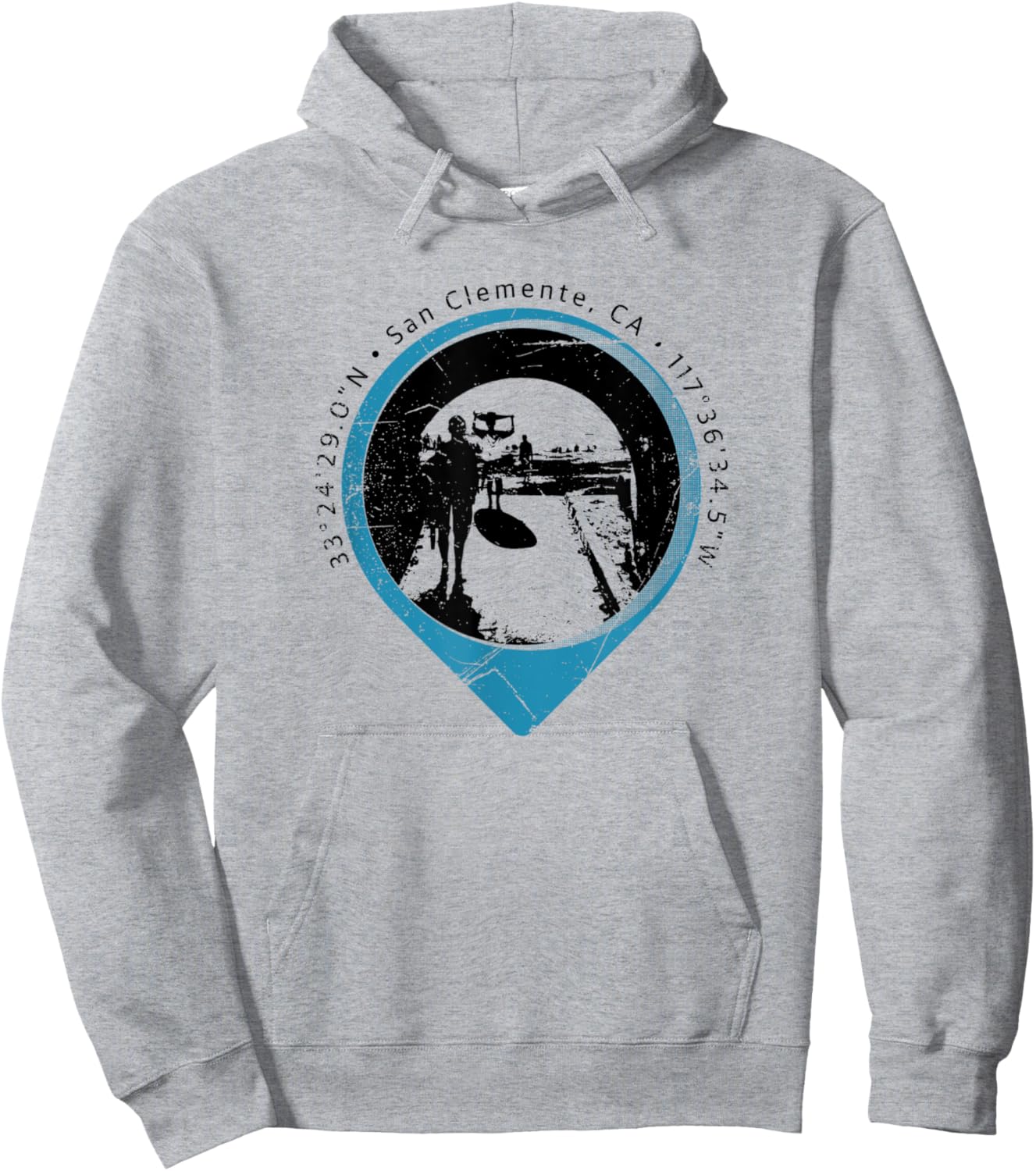 San Clemente California Beach Series - Riviera Hoodie - Hoodie | Ash