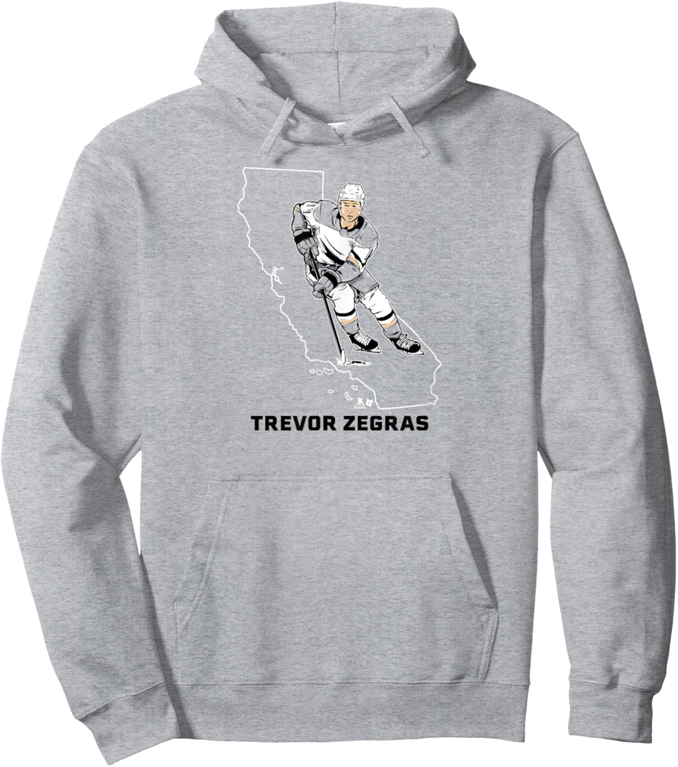 Trevor Zegras: State Star - Anaheim Hockey Hoodie - Hoodie | Ash