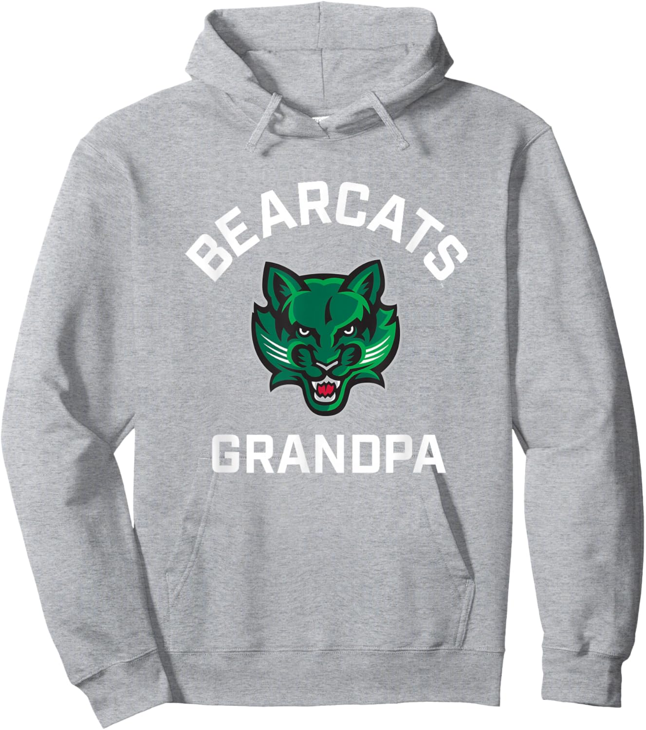 Binghamton University Bearcats Arched Grandpa Hoodie - Hoodie | Ash