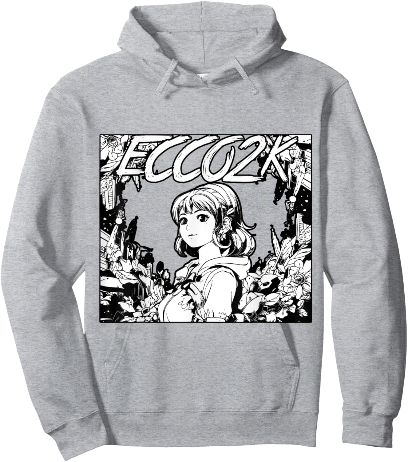 Ecco2k Drain Gang Bladee Hoodie - Hoodie | Ash