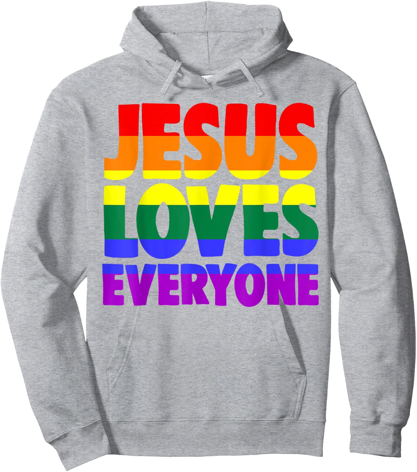 Jesus Loves Everyone Bible Pride Men Hoodie - Hoodie | Ash