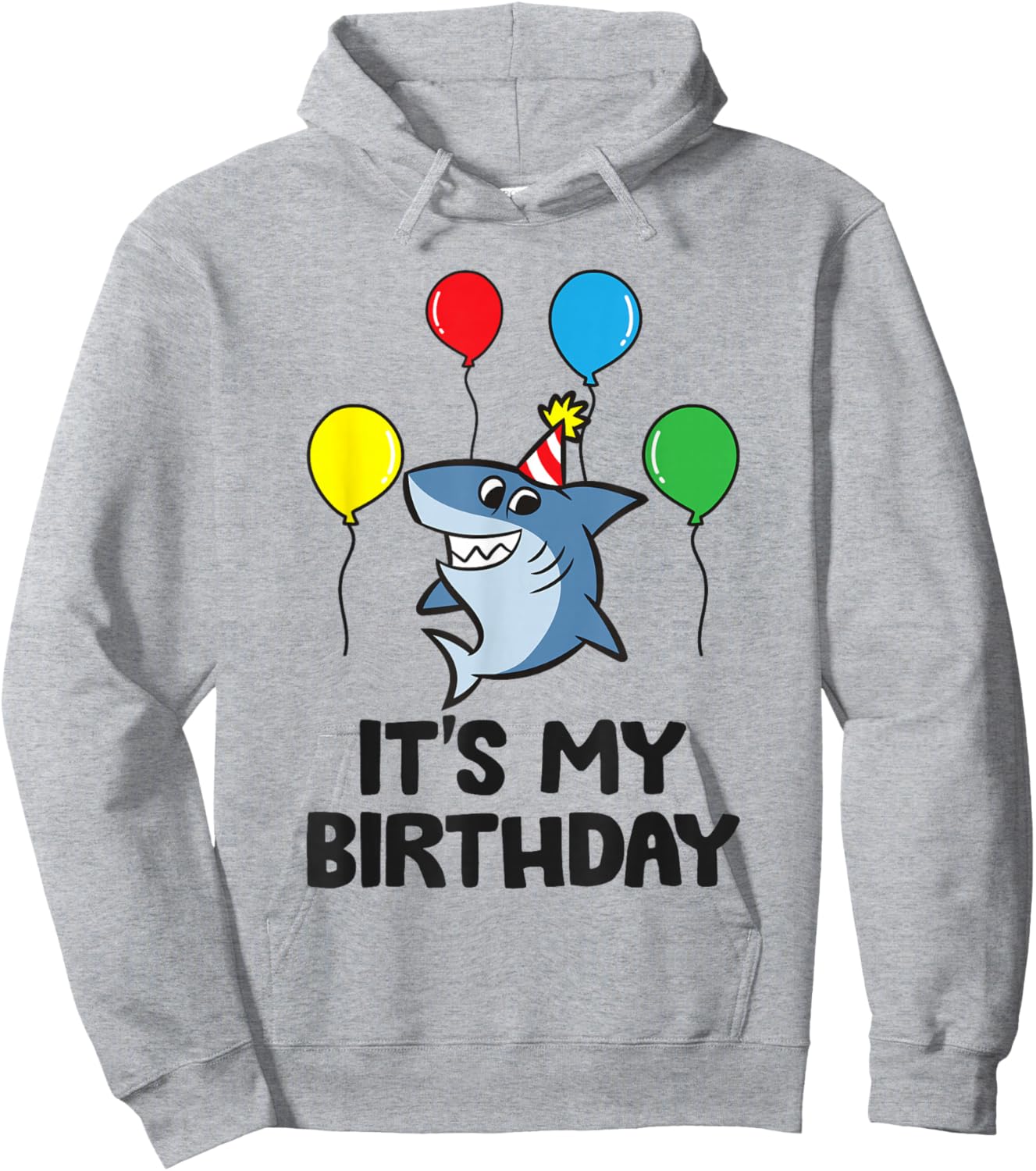 It's My Birthday Cute Shark Birthday Hoodie - Hoodie | Ash