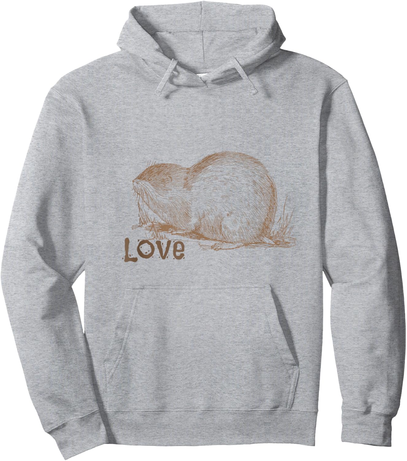 Muskrat Love Music , 70s Retro Rodent Rhythms Hoodie - Hoodie | Ash