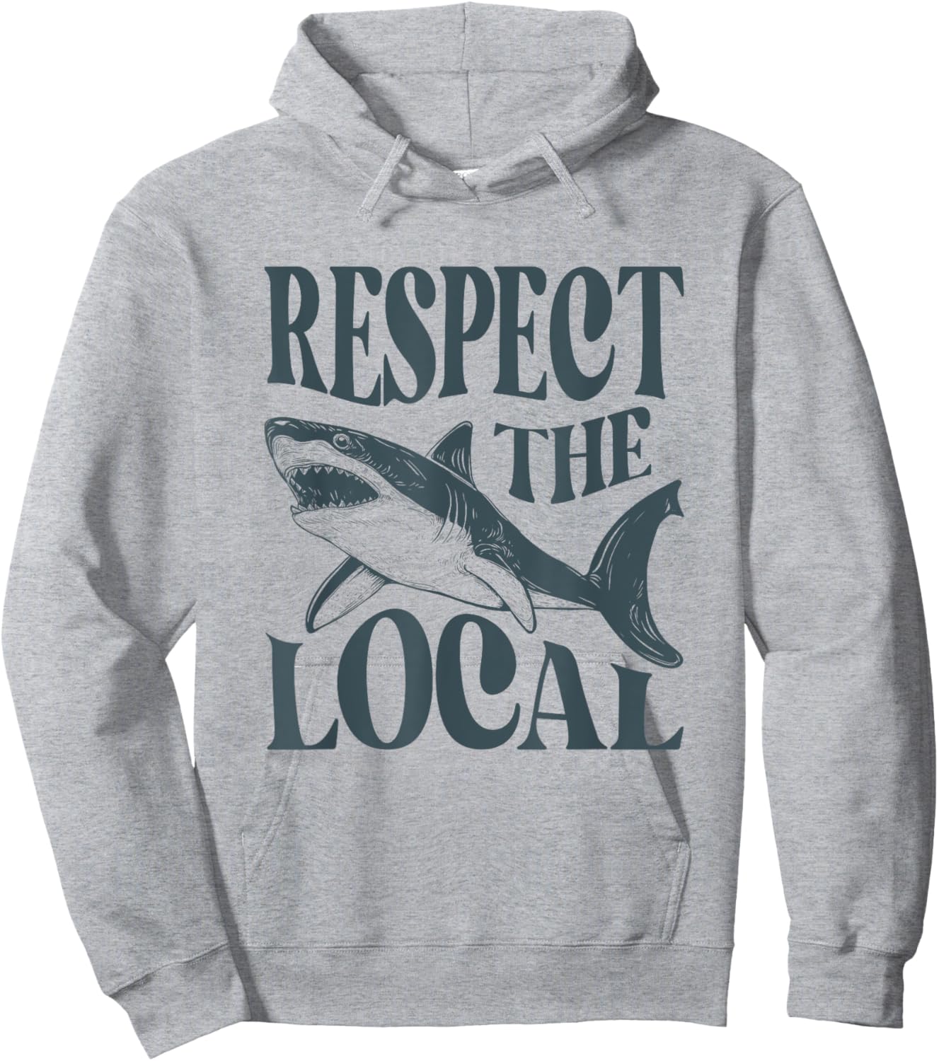 Respect The Locals Shark Beach Animals Women Hoodie - Hoodie | Ash