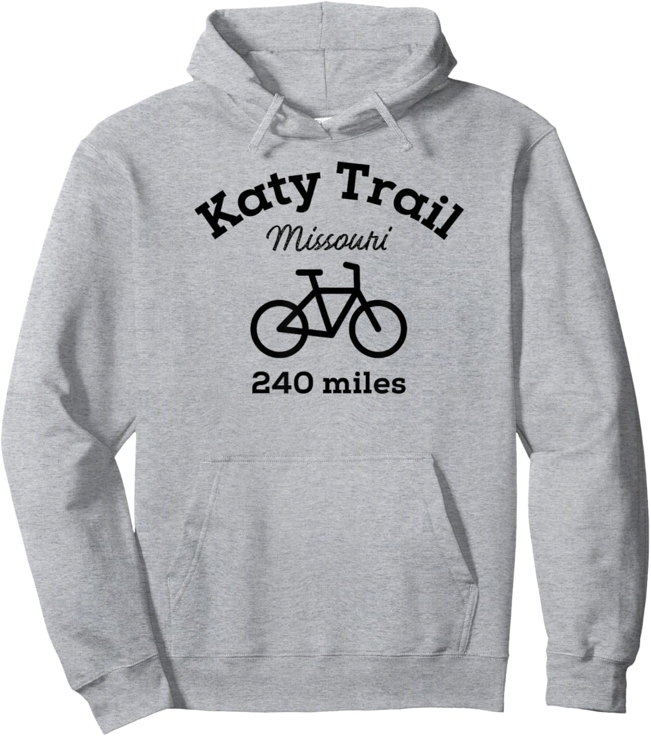 Katy Trail Missouri Bike 240 miles Hoodie - Hoodie | Ash