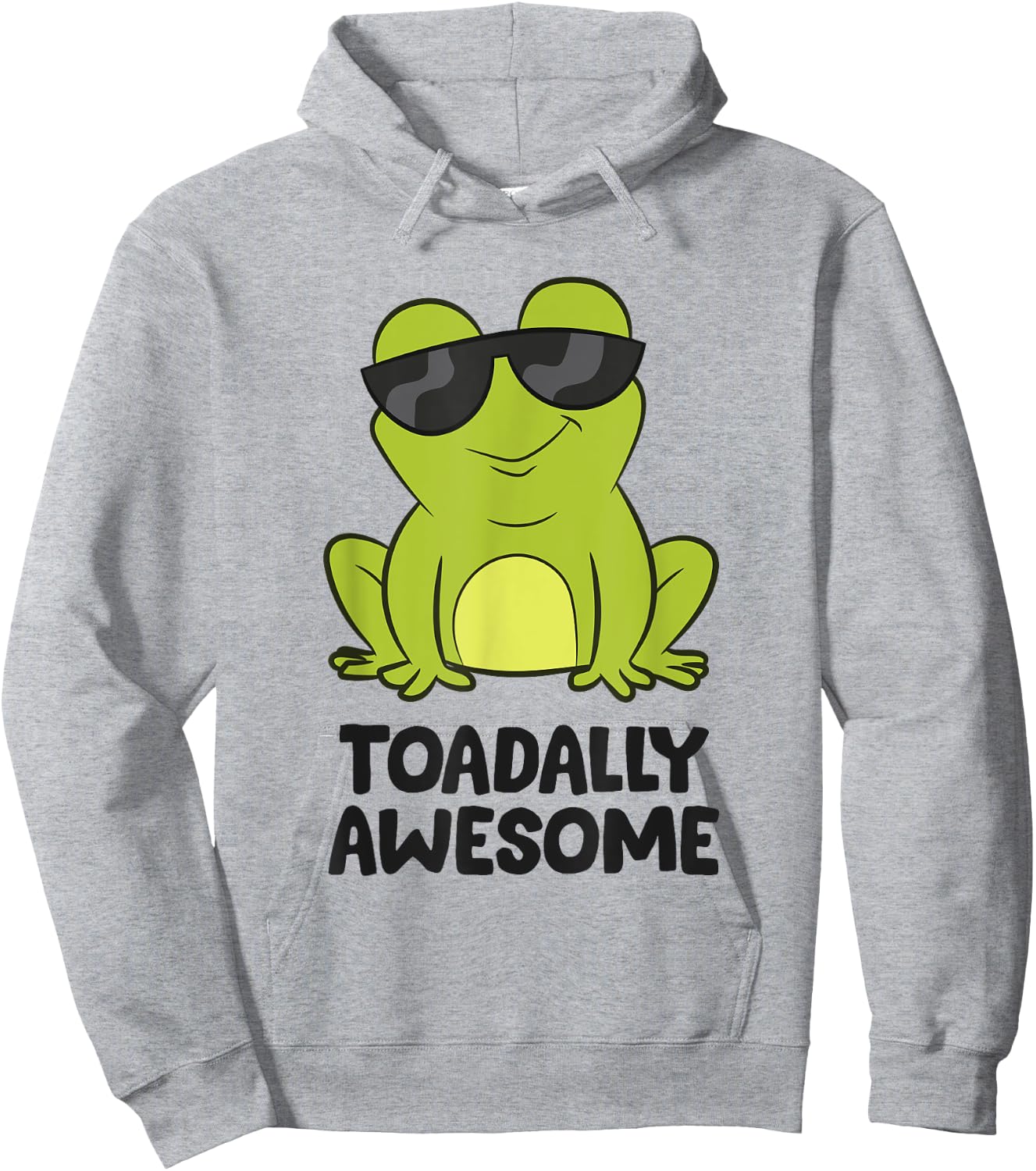 Toadally Awesome Funny Frog Saying Funny Toads Hoodie - Hoodie | Ash