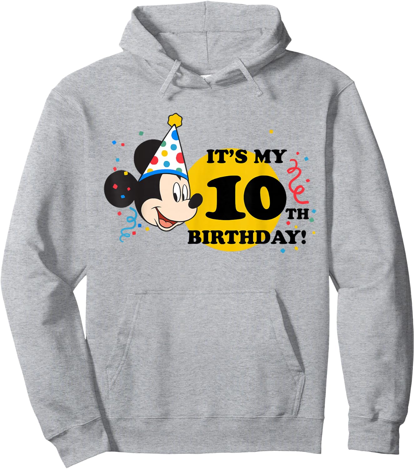 Disney Mickey Mouse 10th Birthday Hoodie - Hoodie | Ash