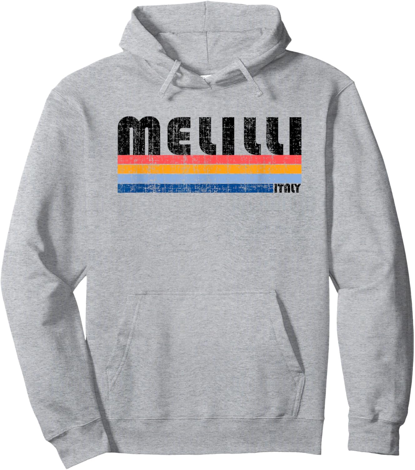 Melilli, Italy Retro 70s 80s Style Hoodie - Hoodie | Ash