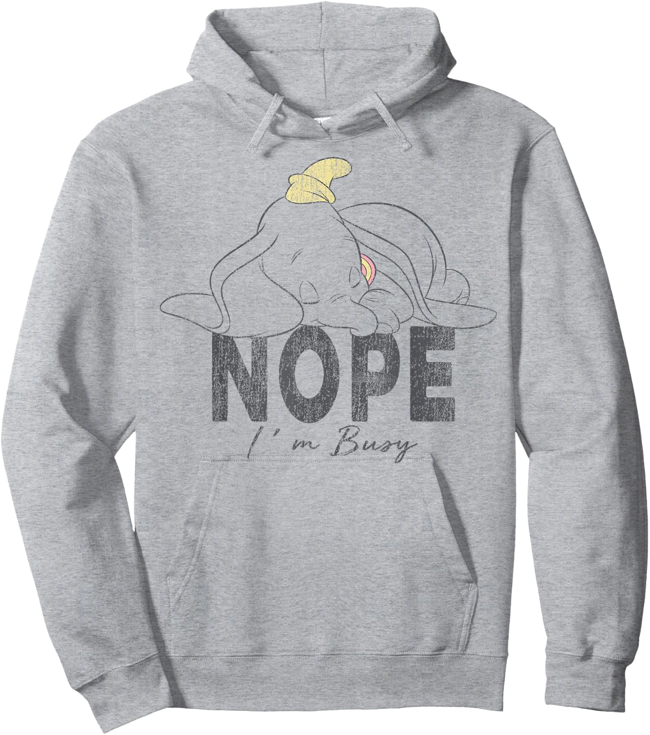 Dumbo - Nope I'm Busy Hoodie - Hoodie | Ash