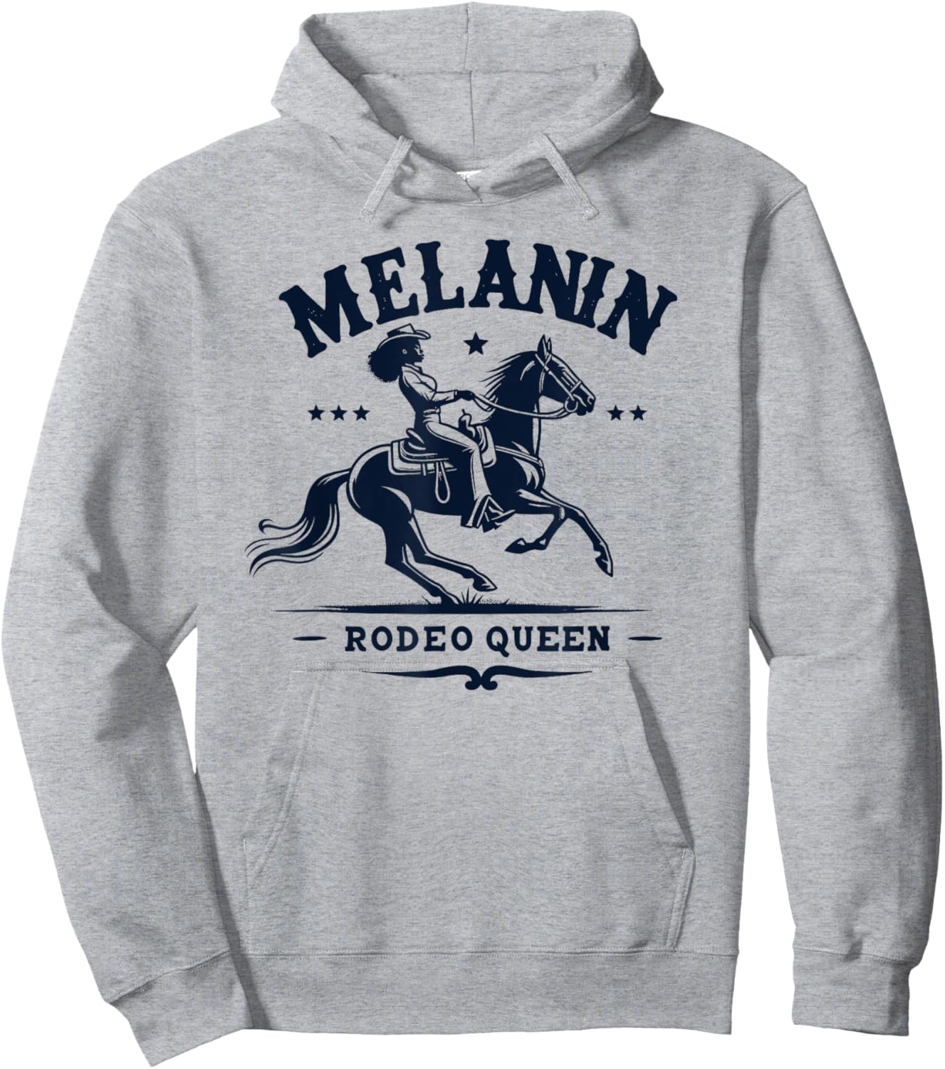 Melanin Rodeo Queen, African American Cowgirl Hoodie - Hoodie | Ash