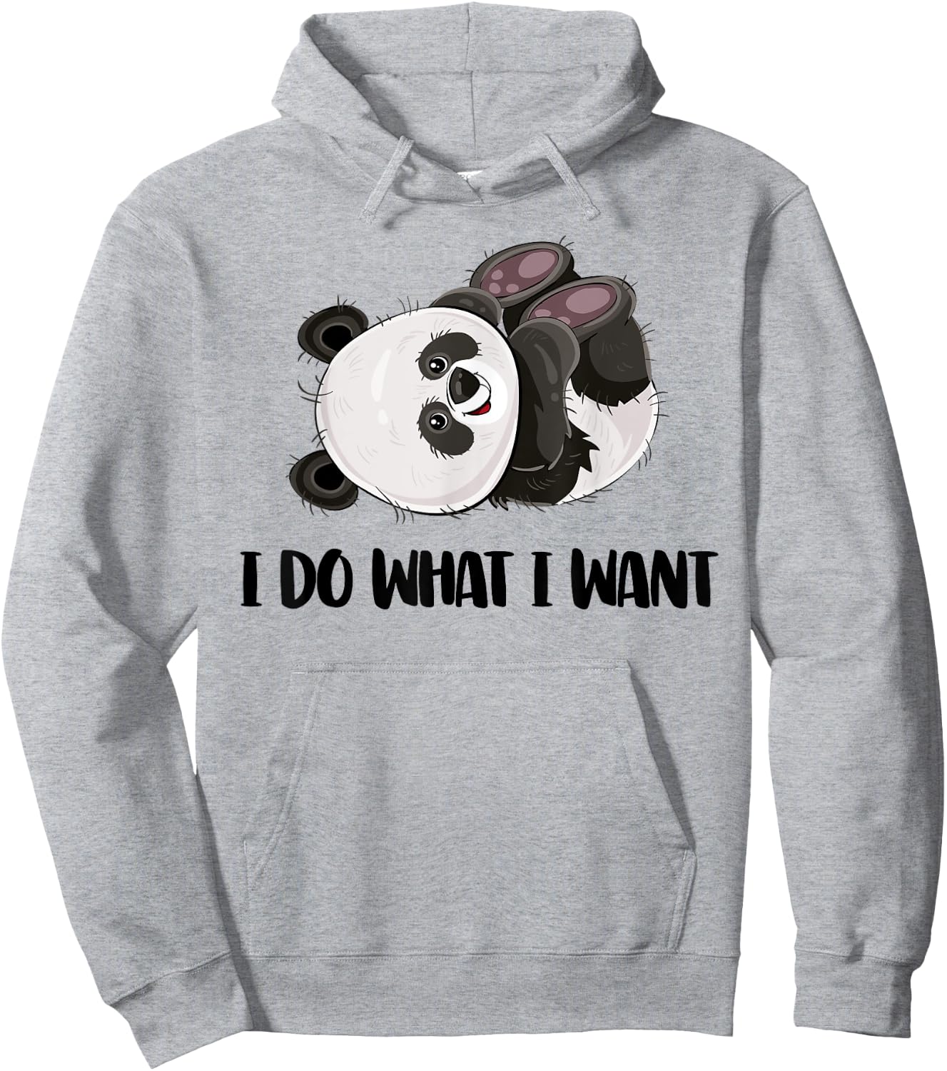 Funny Panda - I Do What I Want Cute Panda Bear Hoodie - Hoodie | Ash