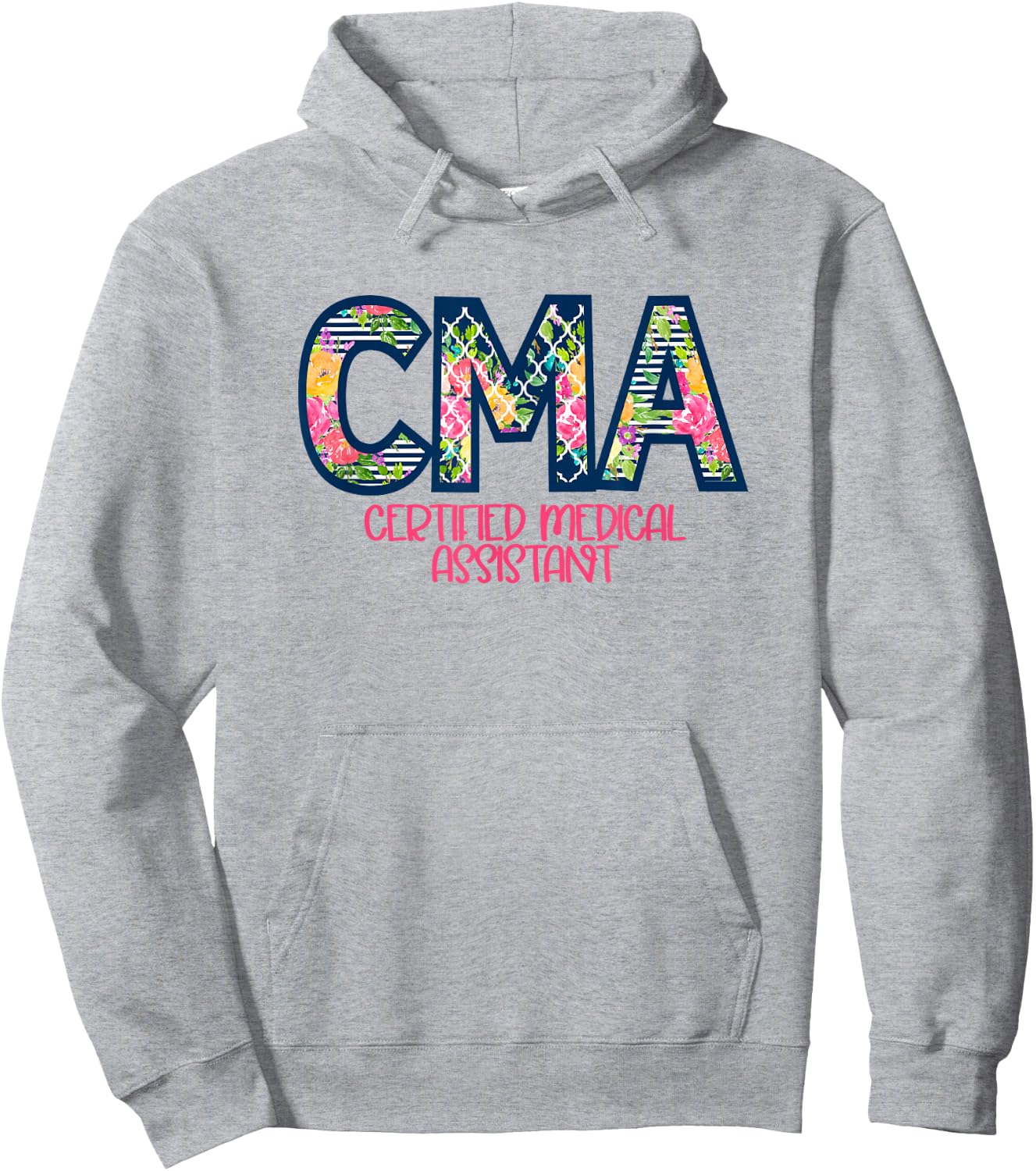 CMA Certified Medical Assistant Cute Nurse Gift Hoodie - Hoodie | Ash