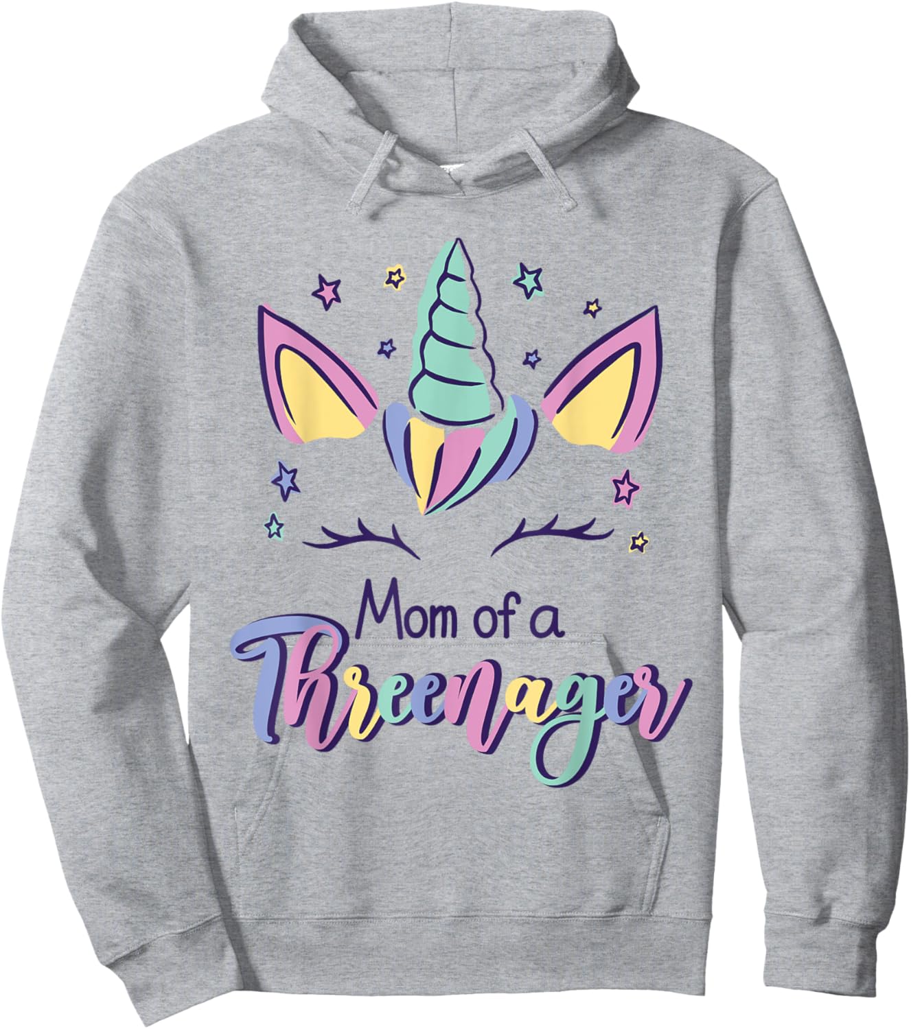 Mommy Mother Mom Of A Threenager Hoodie - Hoodie | Ash
