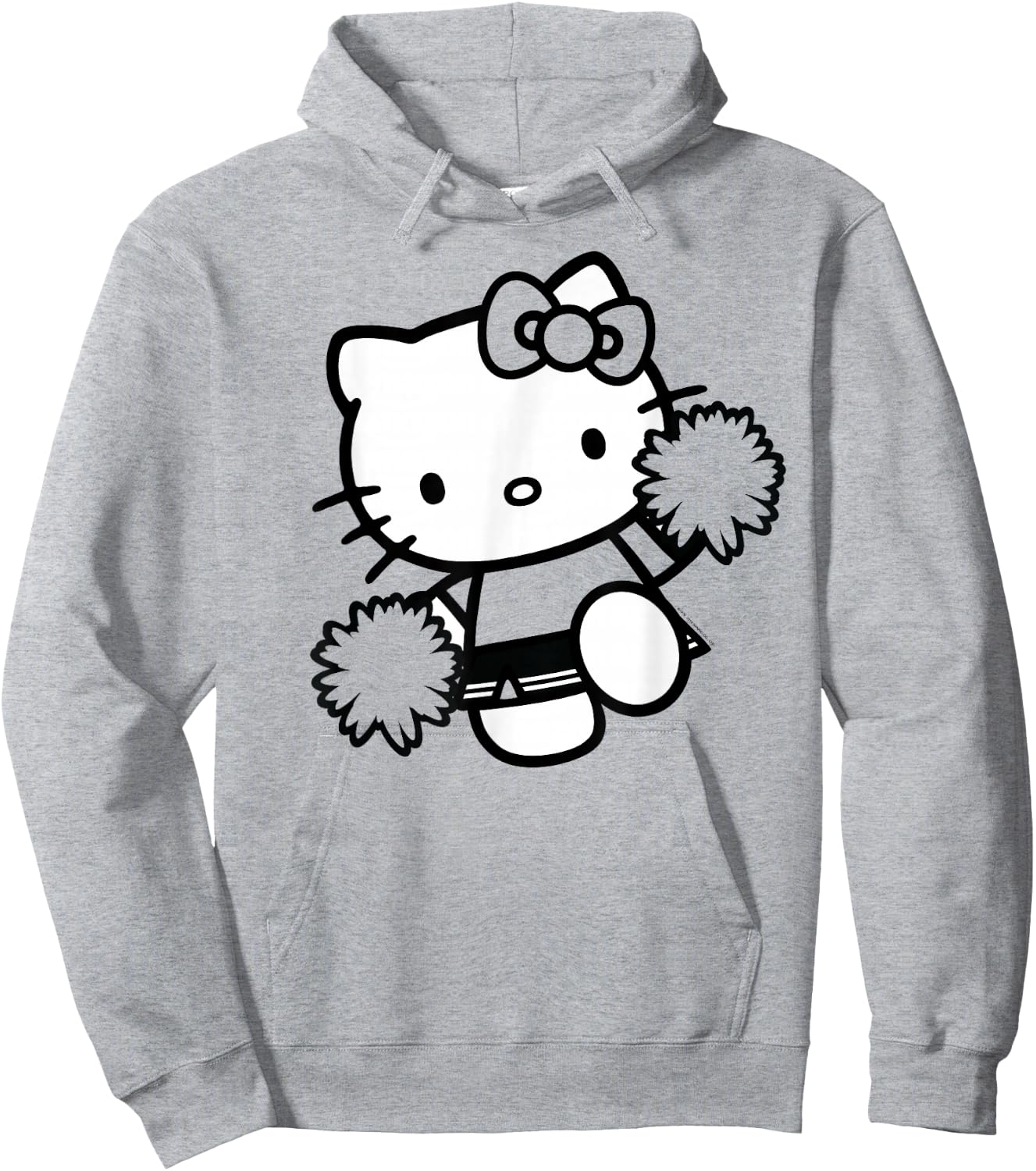 Hello Kitty Cheerleader Squad Team School Color Hoodie - Hoodie | Ash