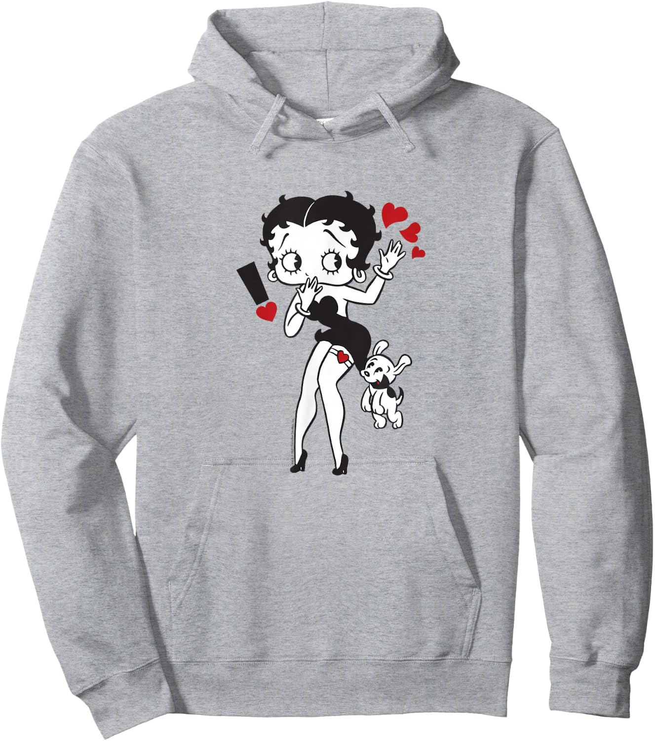 Betty Boop Exclamation Mark Hoodie - Hoodie | Ash