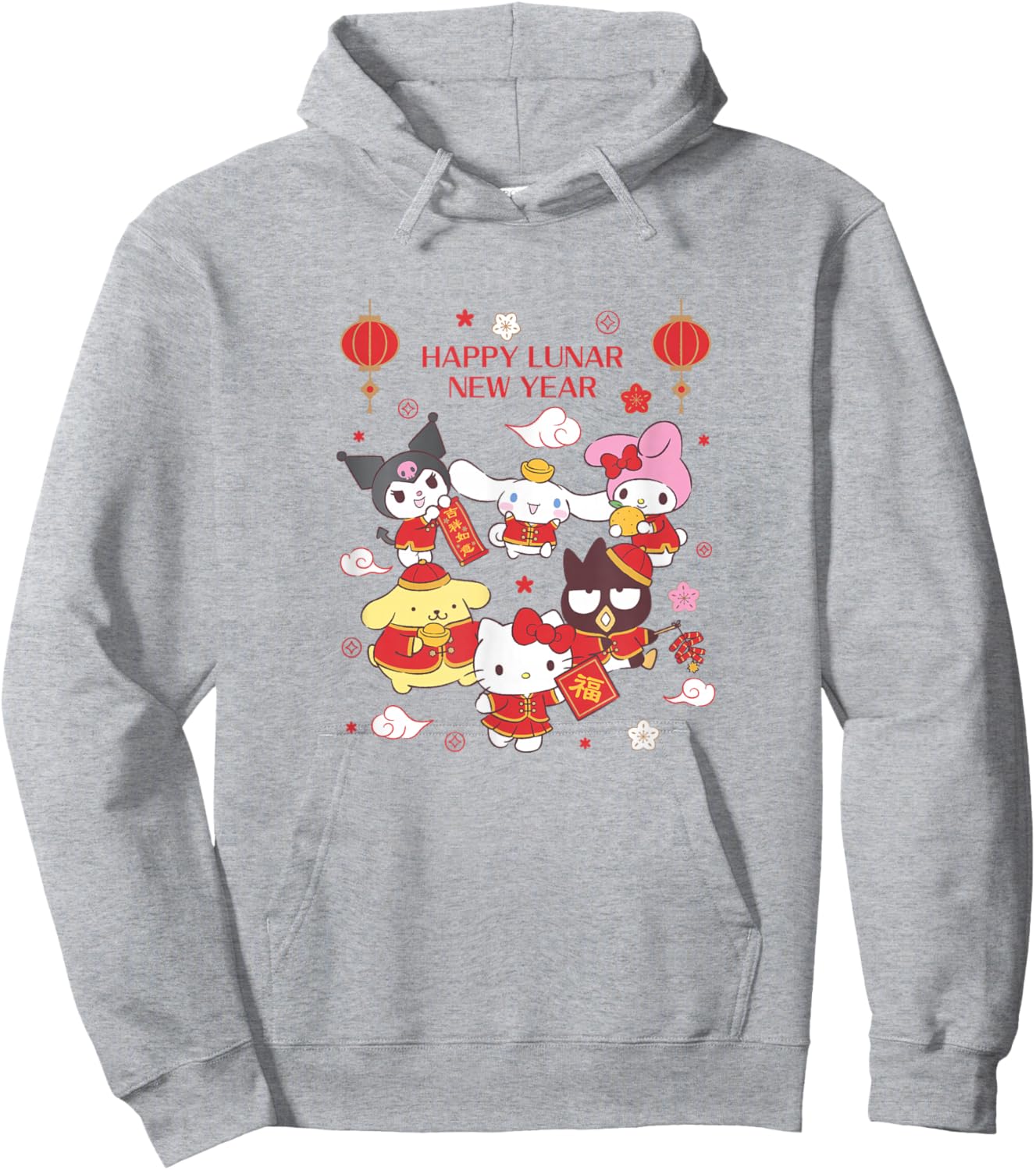 Hello Kitty and Friends Happy Lunar New Year Hoodie - Hoodie | Ash