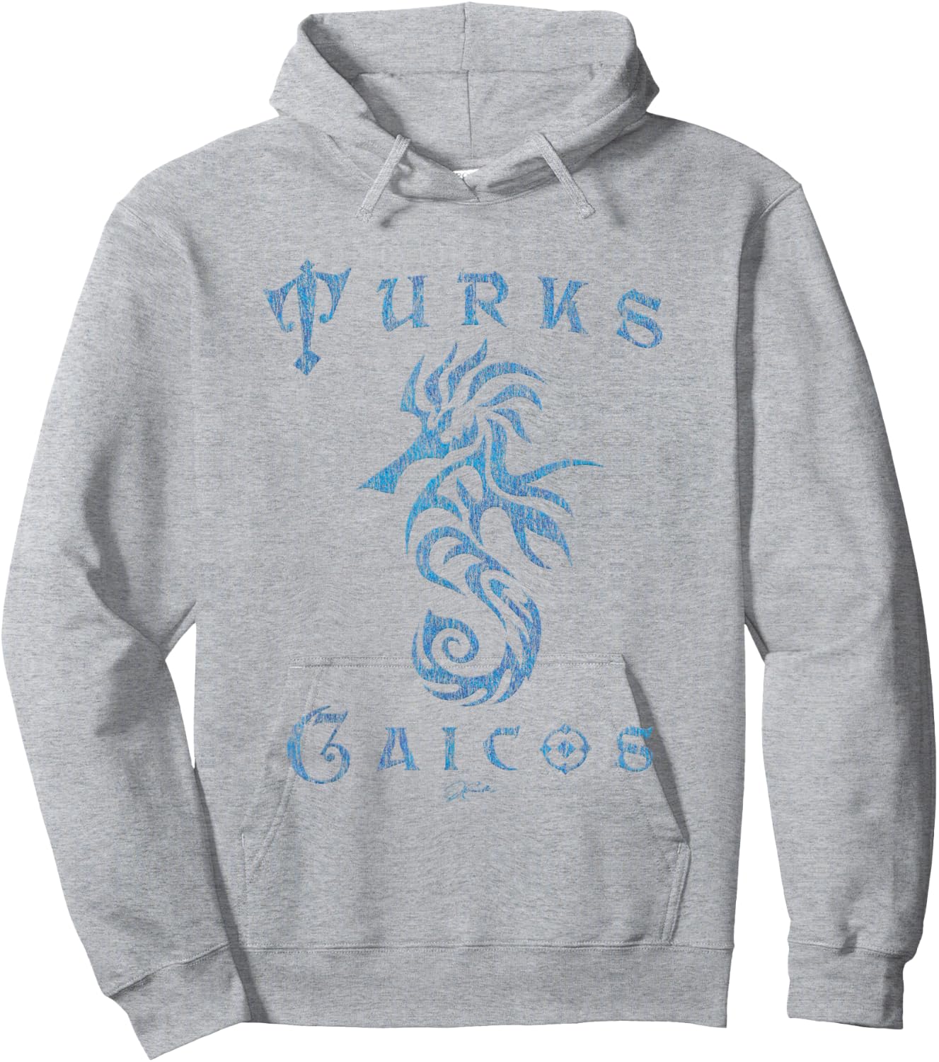 JCombs: Turks & Caicos Islands Seahorse Hoodie - Hoodie | Ash