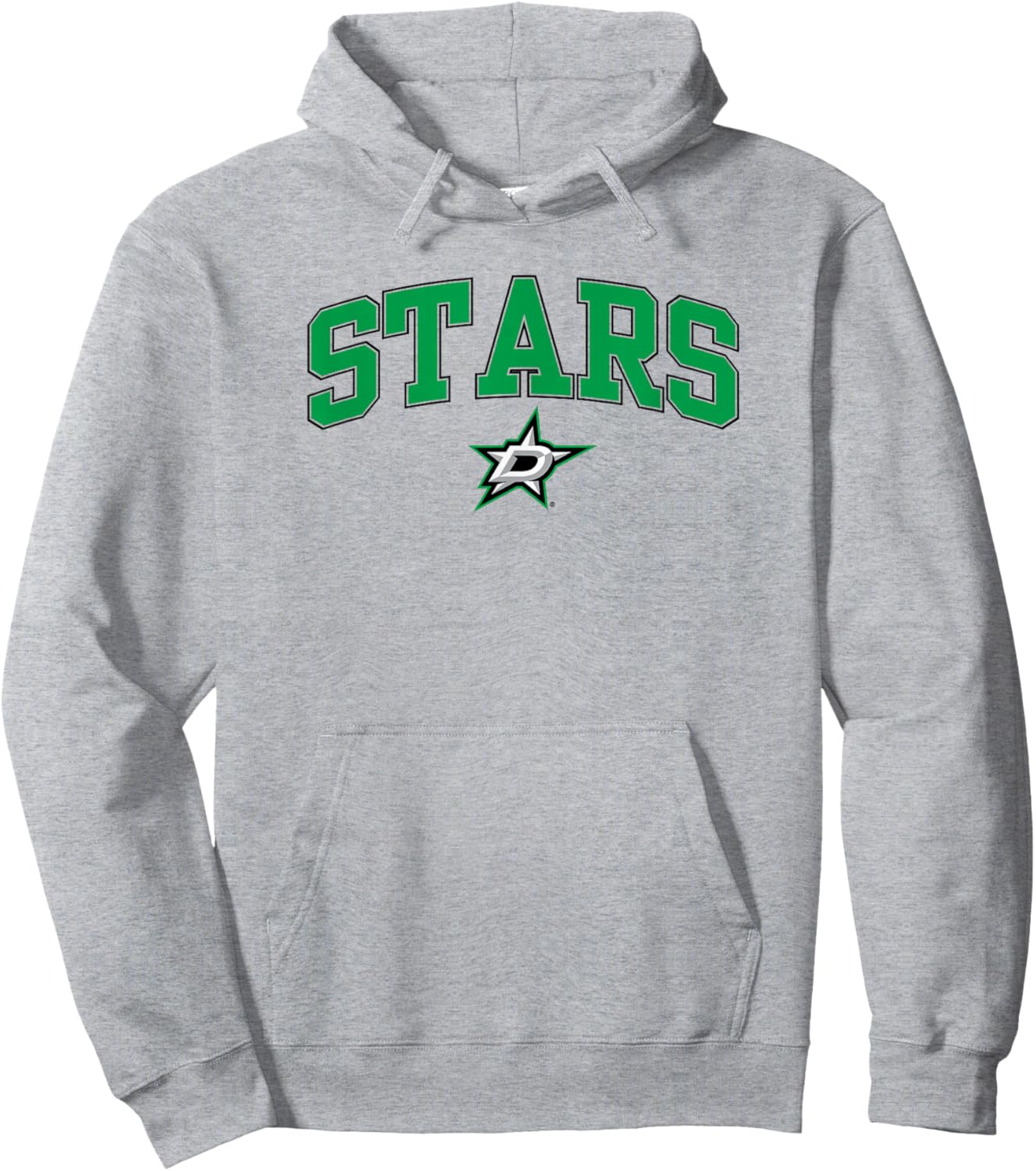 Dallas Stars Arch Over Gray Officially Licensed Hoodie - Hoodie | Ash