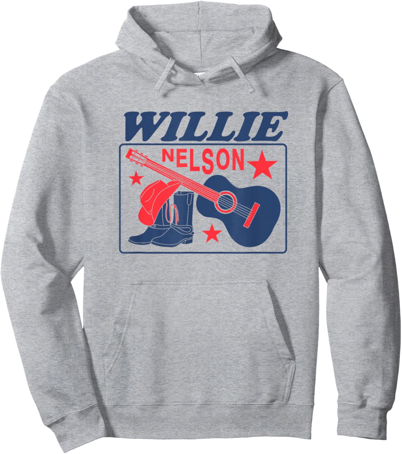 Official Willie Nelson Boots Hoodie - Hoodie | Ash