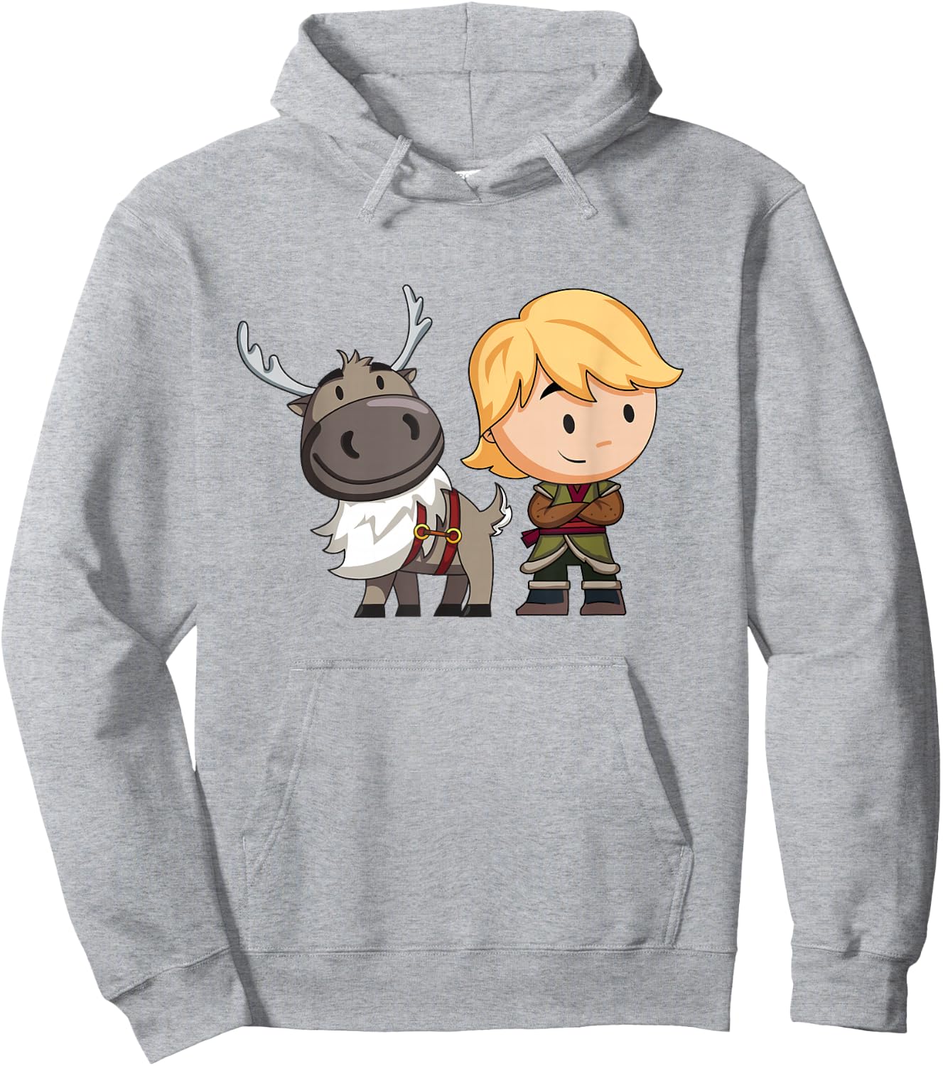 Disney Frozen 2 Sven and Kristoff Chibi Art Hoodie - Hoodie | Ash