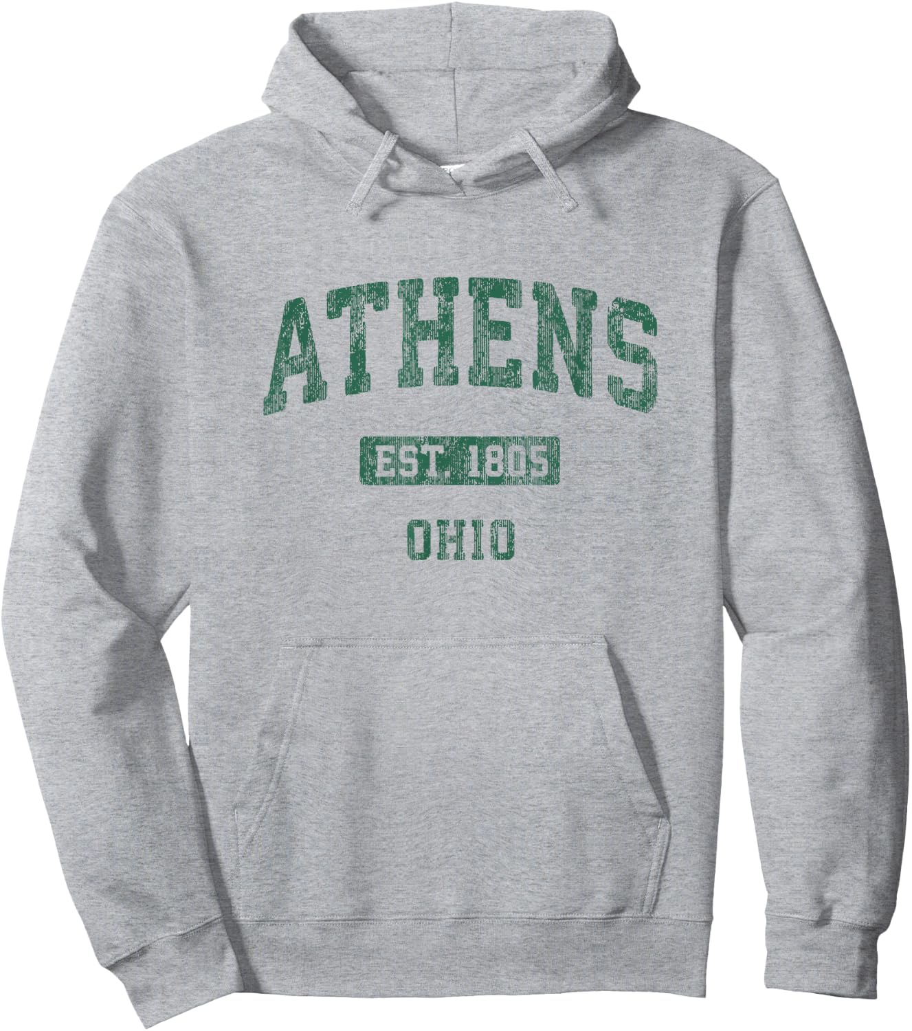 Athens Ohio Vintage Athletic Sports Design Hoodie - Hoodie | Ash