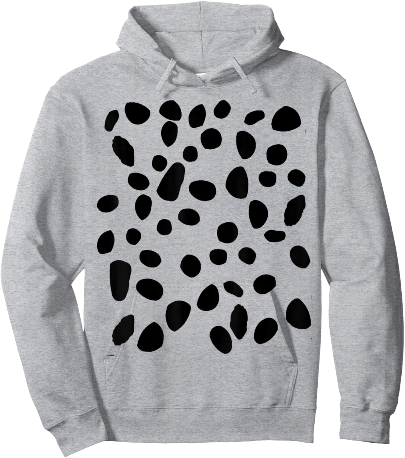 Spotted White with Black Polka dots Dalmatian Hoodie - Hoodie | Ash