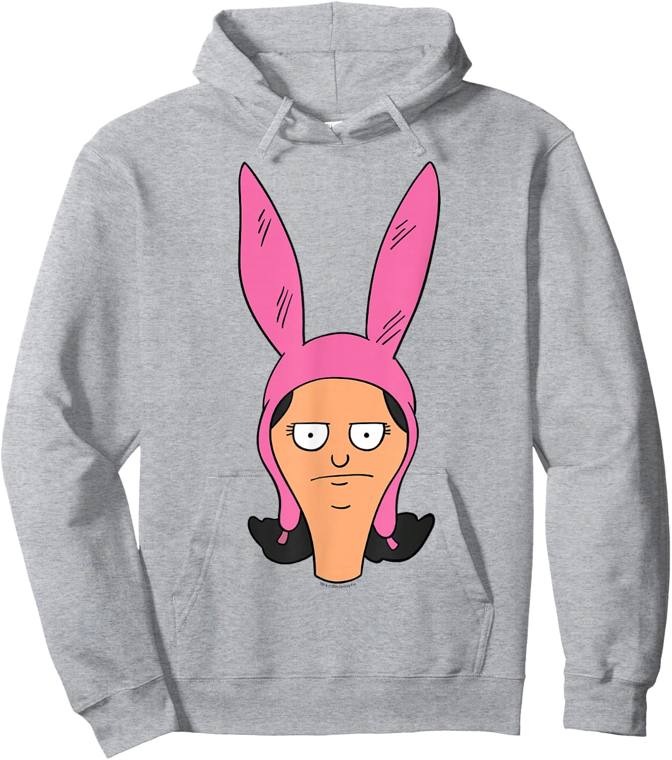 Bob's Burgers Louise Angry Big Face Hoodie - Hoodie | Ash