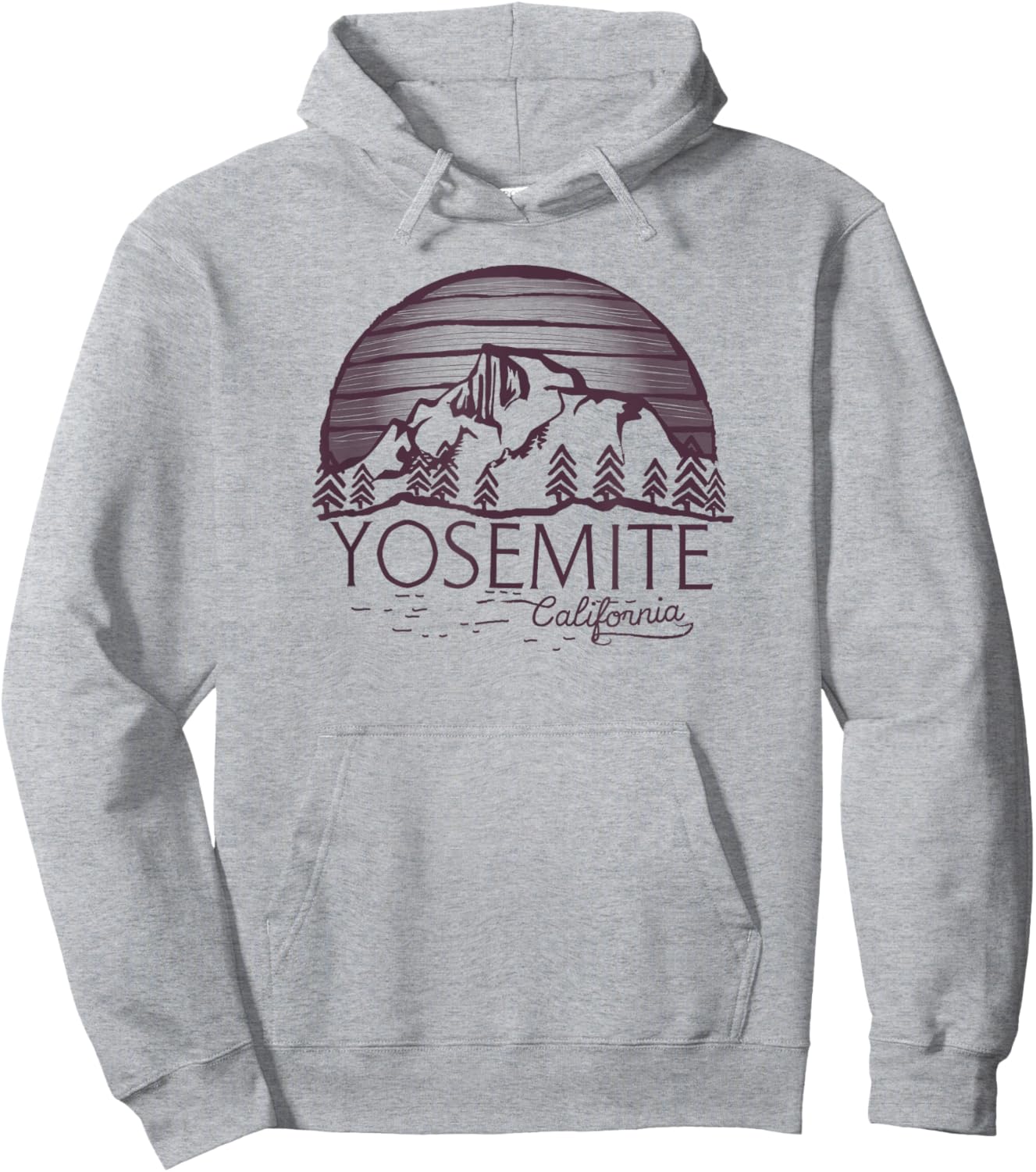 Yosemite National Park Vintage Graphic Hoodie - Hoodie | Ash