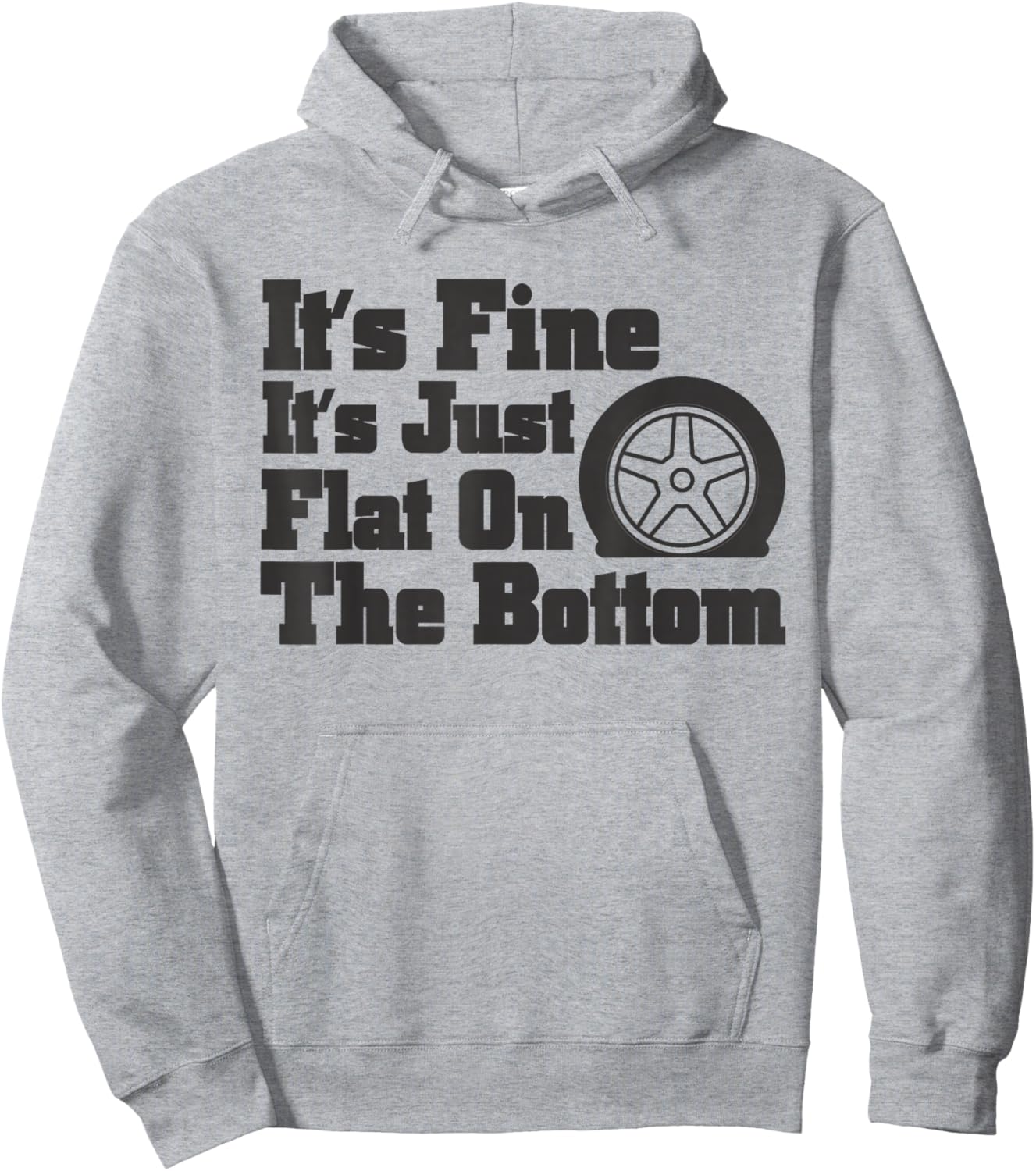 Funny Flat Tire Automotive Repair Shop Humor Hoodie - Hoodie | Ash