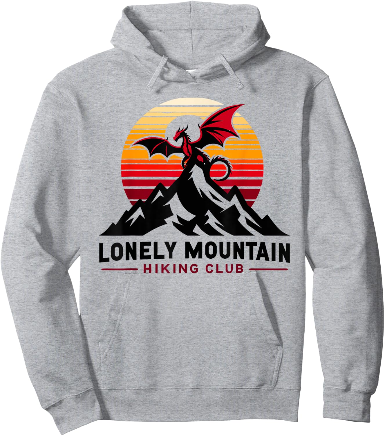 LONELY MOUNTAIN HIKING CLUB funny design Hoodie - Hoodie | Ash