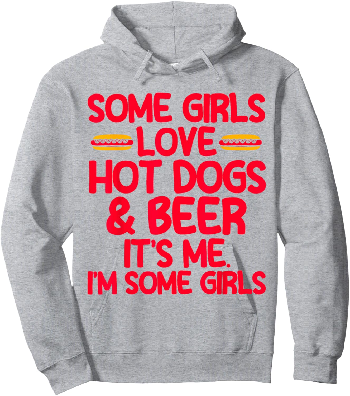 Hot Dog Adult Girls Love Hot Dogs & Beer Hoodie - Hoodie | Ash
