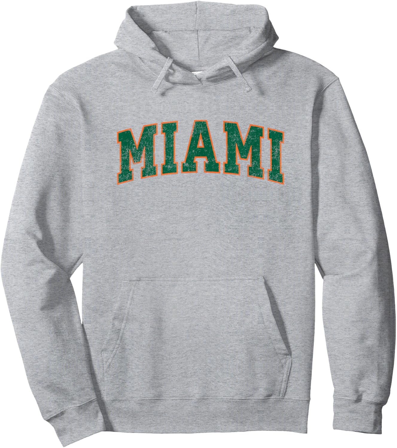 Miami Florida FL Vintage Athletic Sports Hoodie - Hoodie | Ash