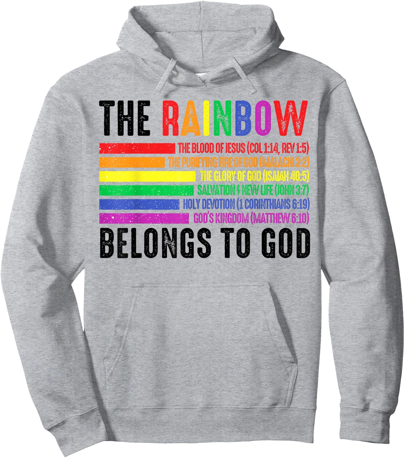 The Rainbow Belongs To God Hoodie - Hoodie | Ash