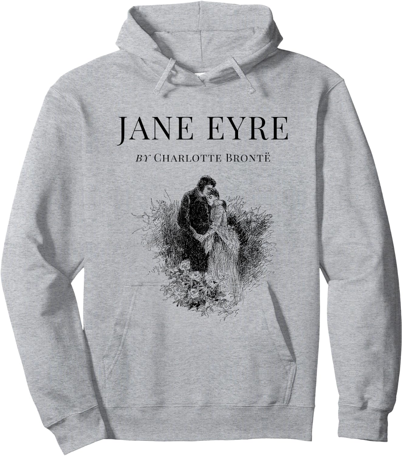 Jane Eyre Charlotte Bronte Cover Title Page Hoodie - Hoodie | Ash