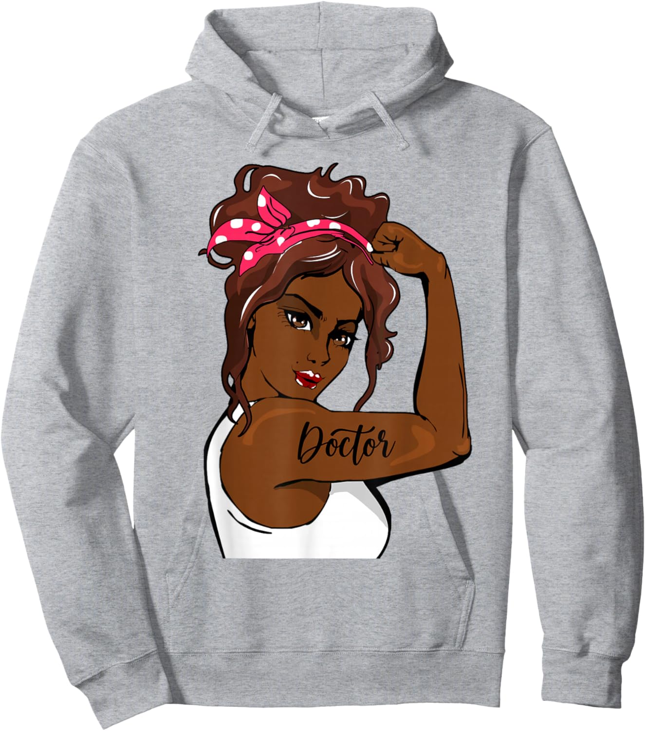 Black History Pin Up Rosie The Riveter Doctor Hoodie - Hoodie | Ash