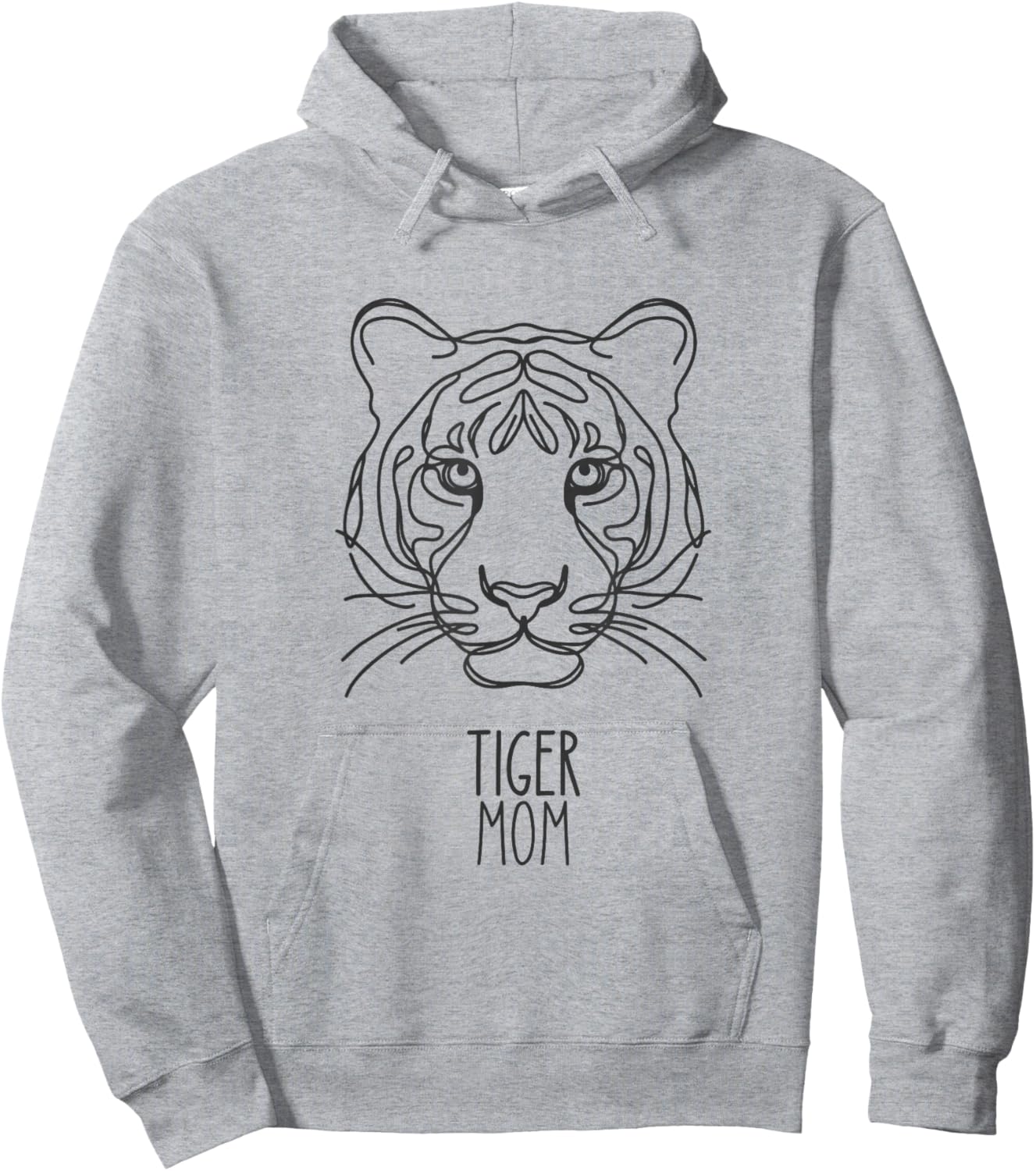 Line Art Best Tiger Mom Women - Tiger Hoodie - Hoodie | Ash