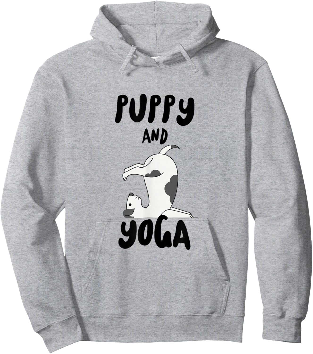 Puppy And Yoga Hoodie - Hoodie | Ash
