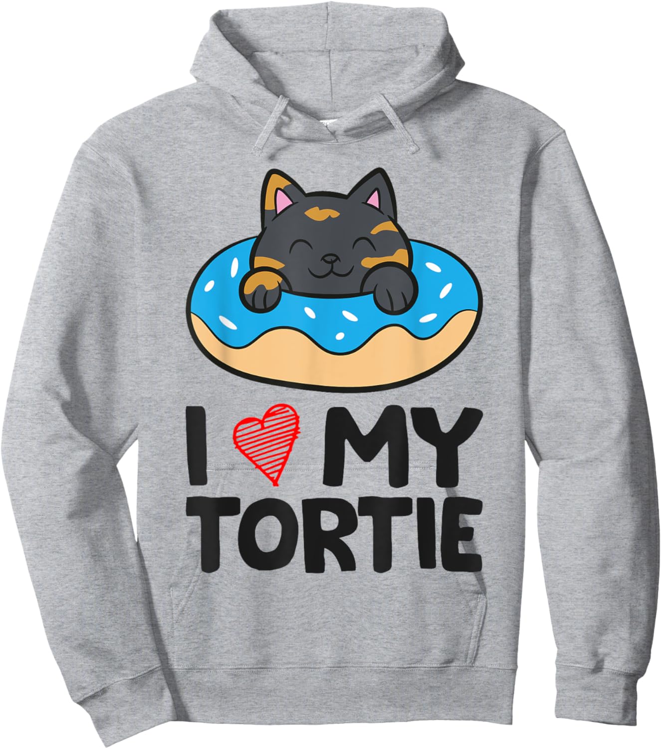 Tortoiseshell Cat Lover - I Love My Tortie Hoodie - Hoodie | Ash