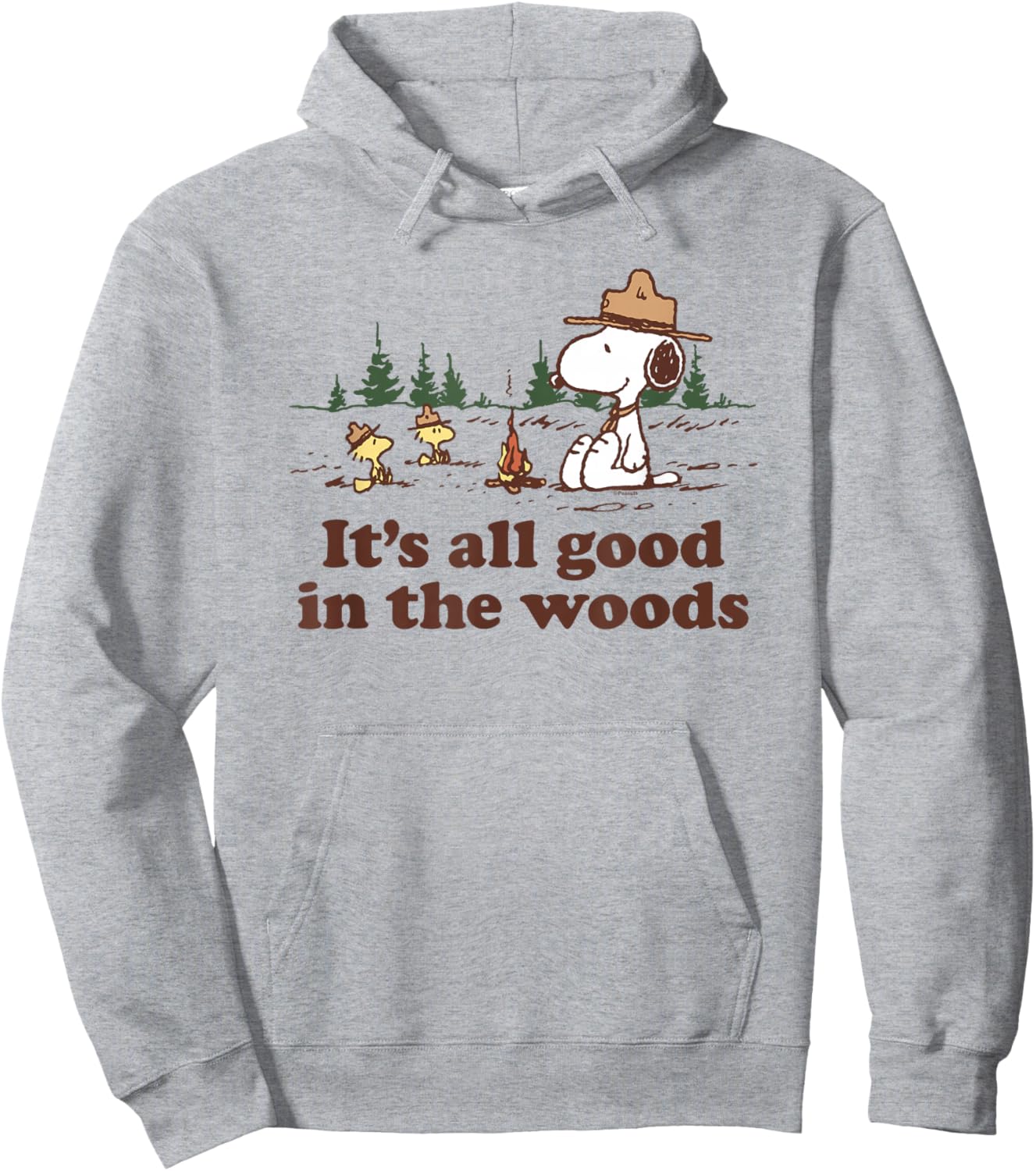Peanuts - All Good In The Woods Hoodie - Hoodie | Ash