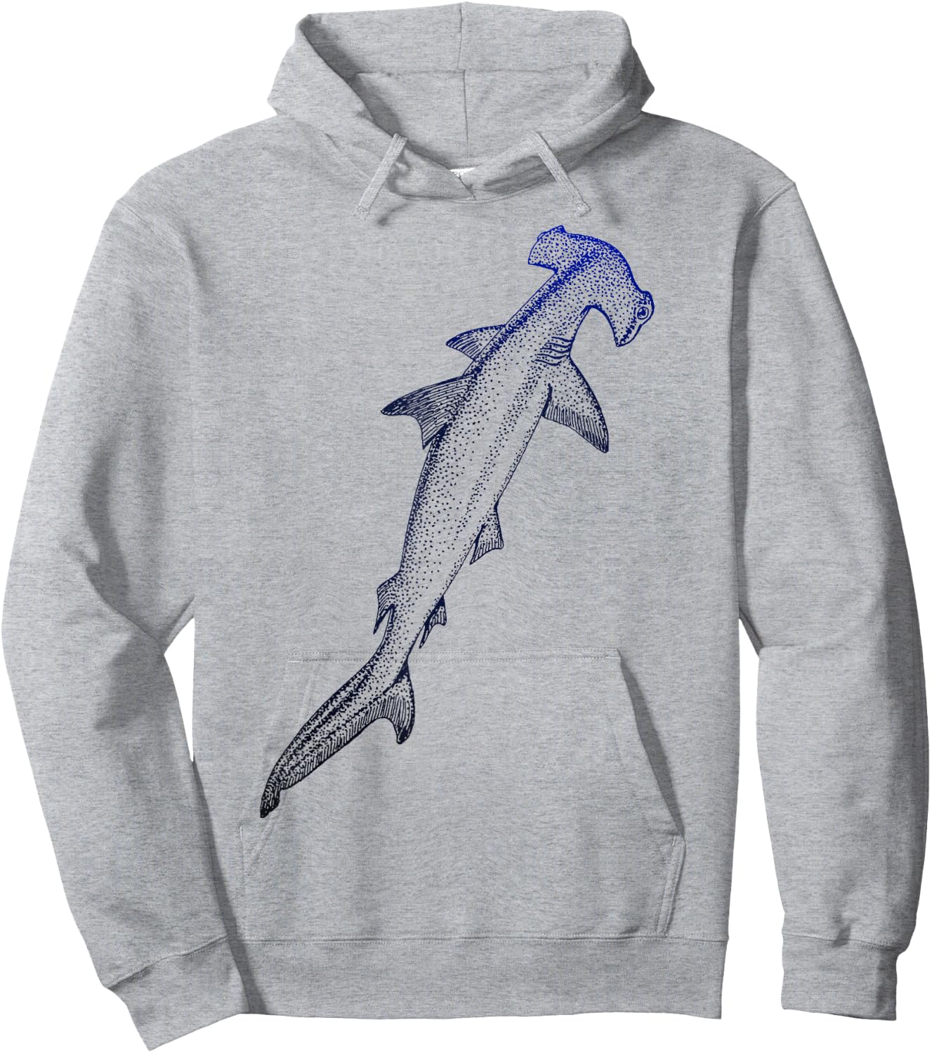 Beautiful Nautical Hammerhead Shark Lovers Hoodie - Hoodie | Ash