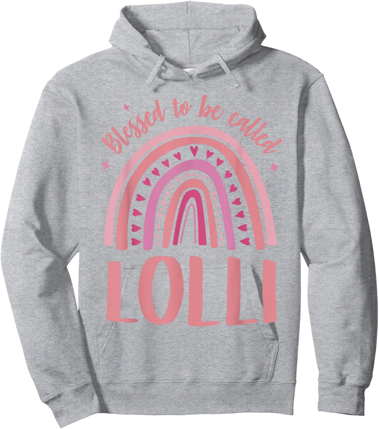 Lolli Grandma Blessed to be called Lolli Hoodie - Hoodie | Ash