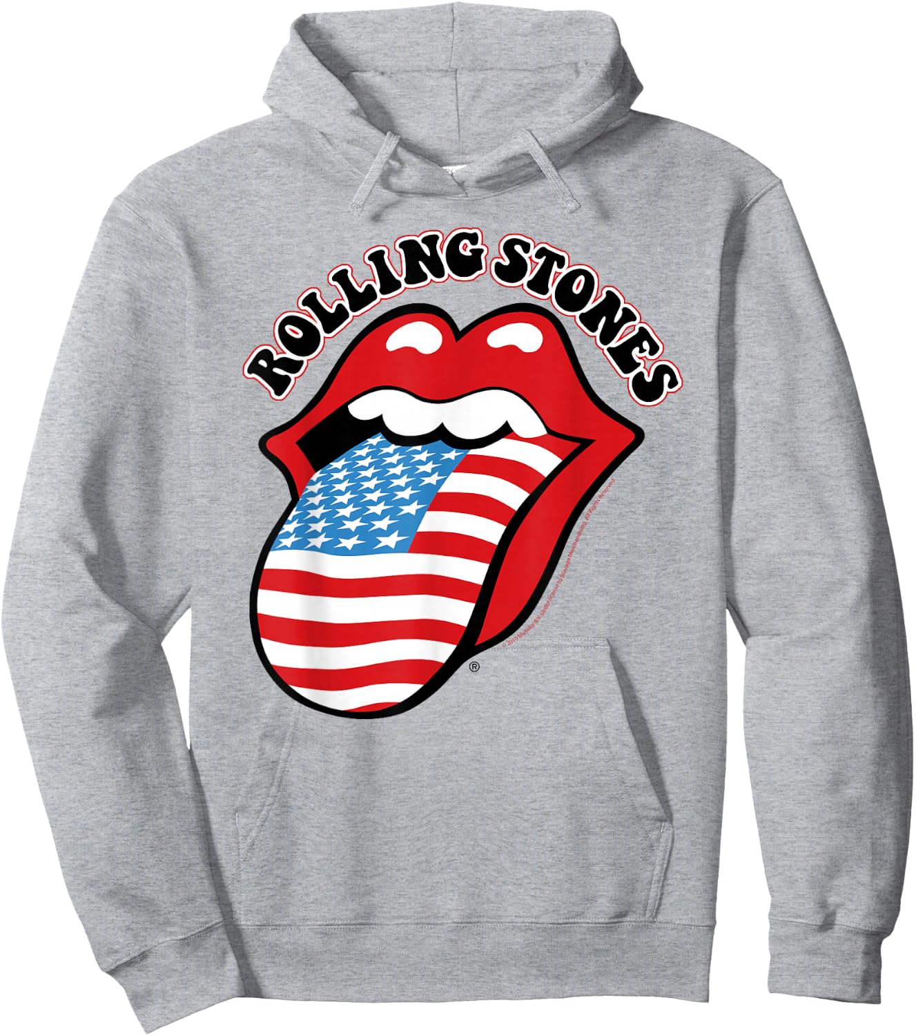 Rolling Stones Official Vintage US Tongue Hoodie - Hoodie | Ash
